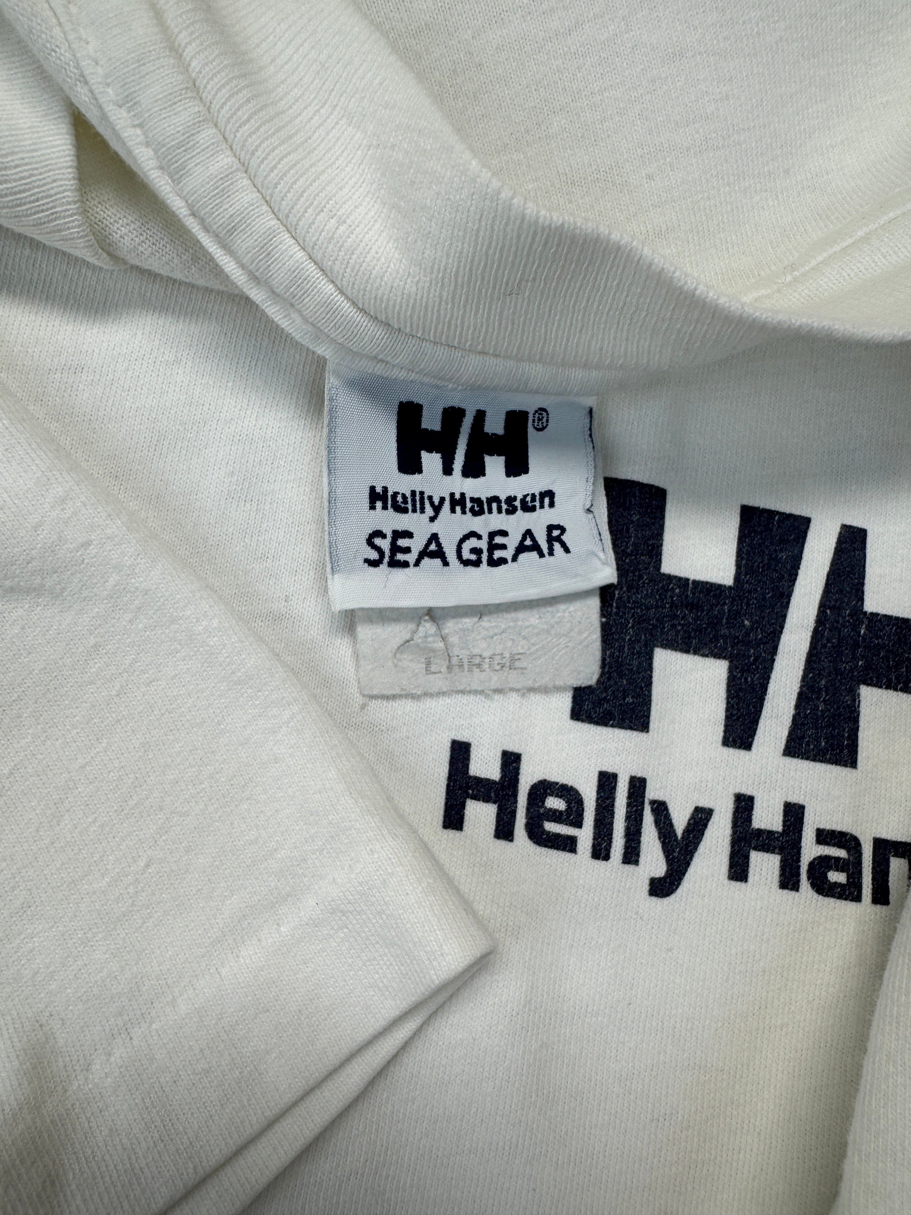 90s Helly Hansen Seagear Shirt Backprint Made In USA Weiß