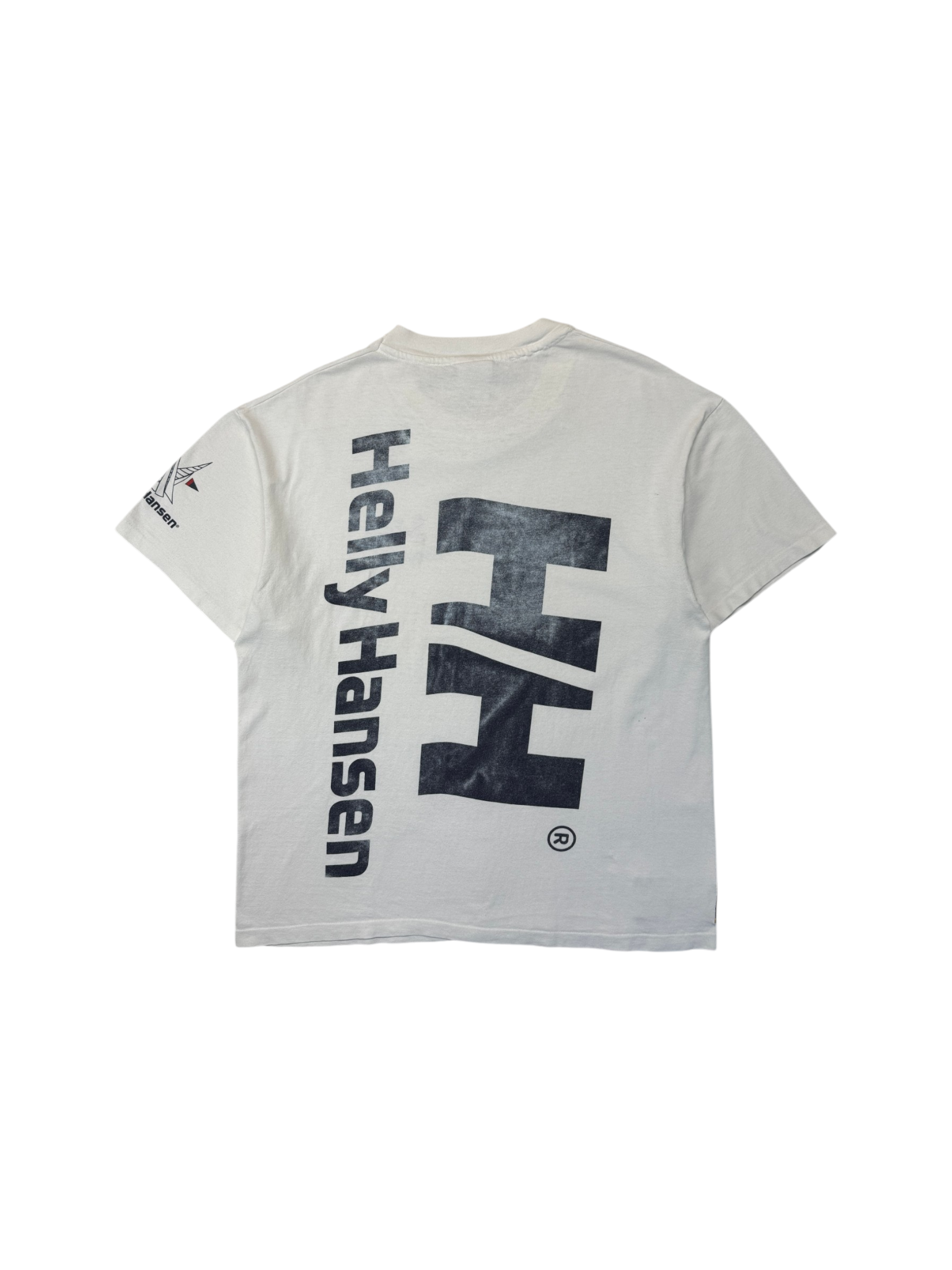 90s Helly Hansen Seagear Shirt Backprint Made In USA Weiß
