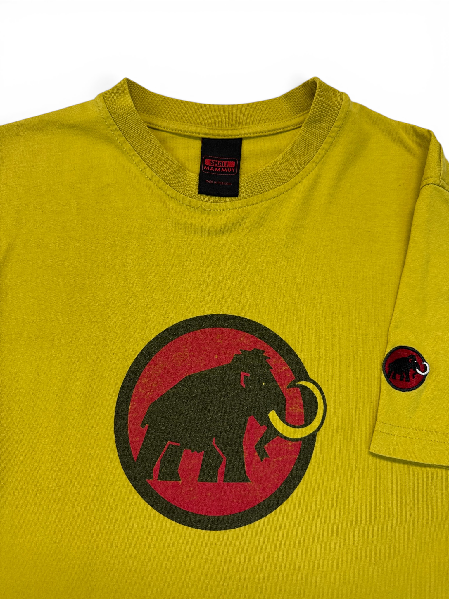 90s Mammut Logo Shirt Made In Portugal Gelb