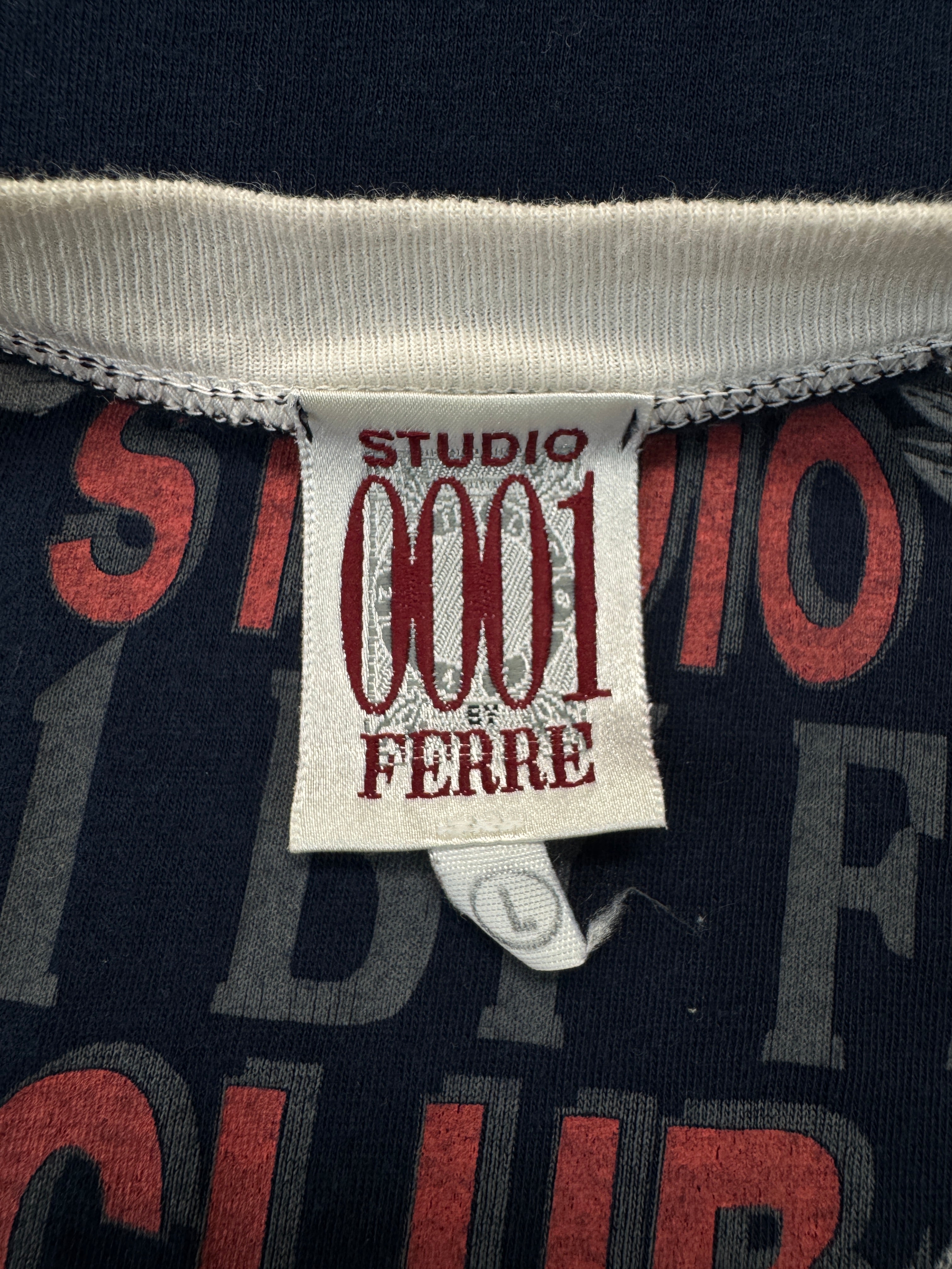 90s Studio Ferre Shirt Made In Italy Dunkelblau