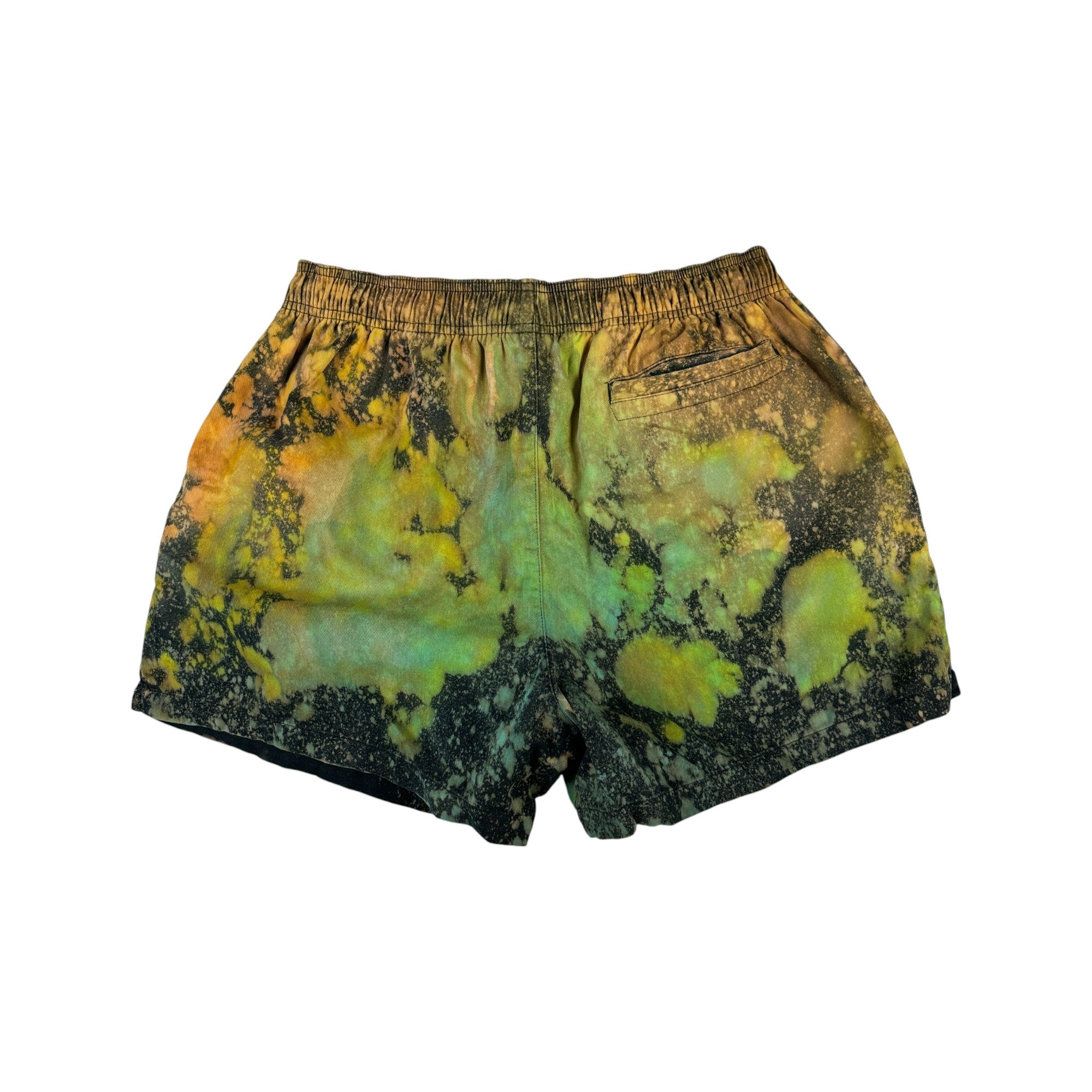 Vintage Nike Shorts 90s Upcycled Unique Gelb Grün XL