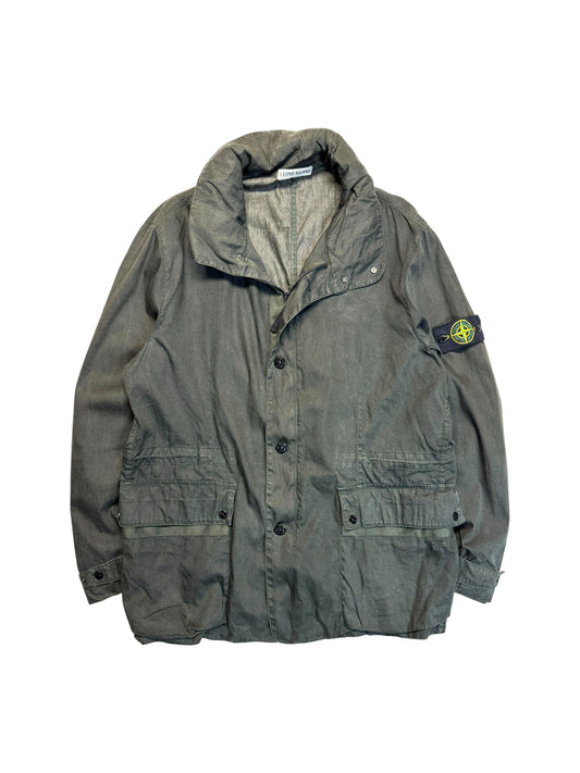 2011 Stone Island Field Jacket Mussola Gommata Dunkelgrün XXL