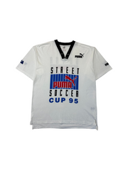 1995 Puma Shirt Street Soccer Cup 95 x Sport Bild Weiß