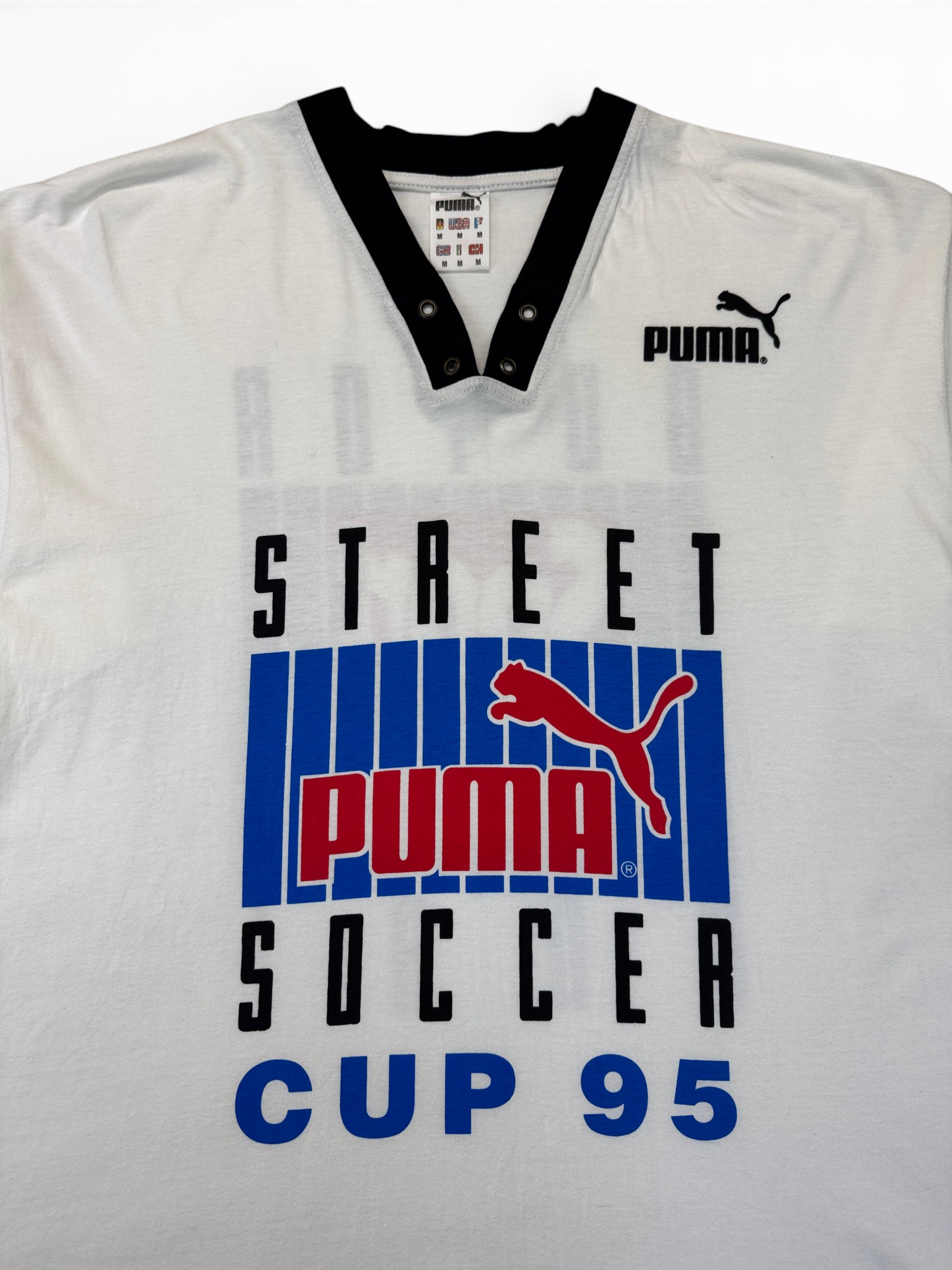1995 Puma Shirt Street Soccer Cup 95 x Sport Bild Weiß