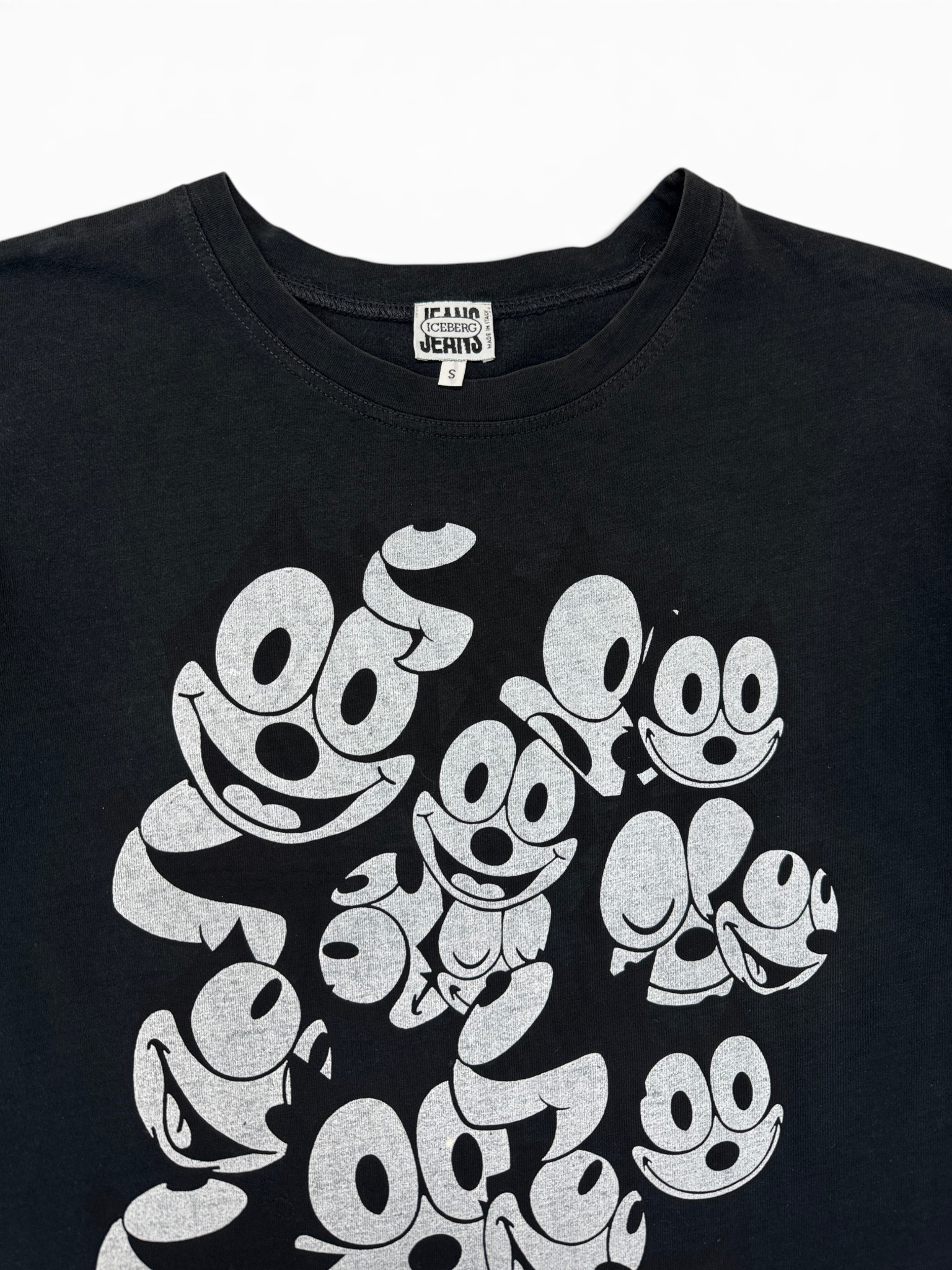 80s Iceberg Shirt Felix The Cat Schwarz