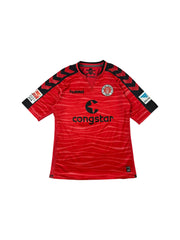 Hummel Trikot St. Pauli 2015/16 Congstar Rot Schwarz S-M