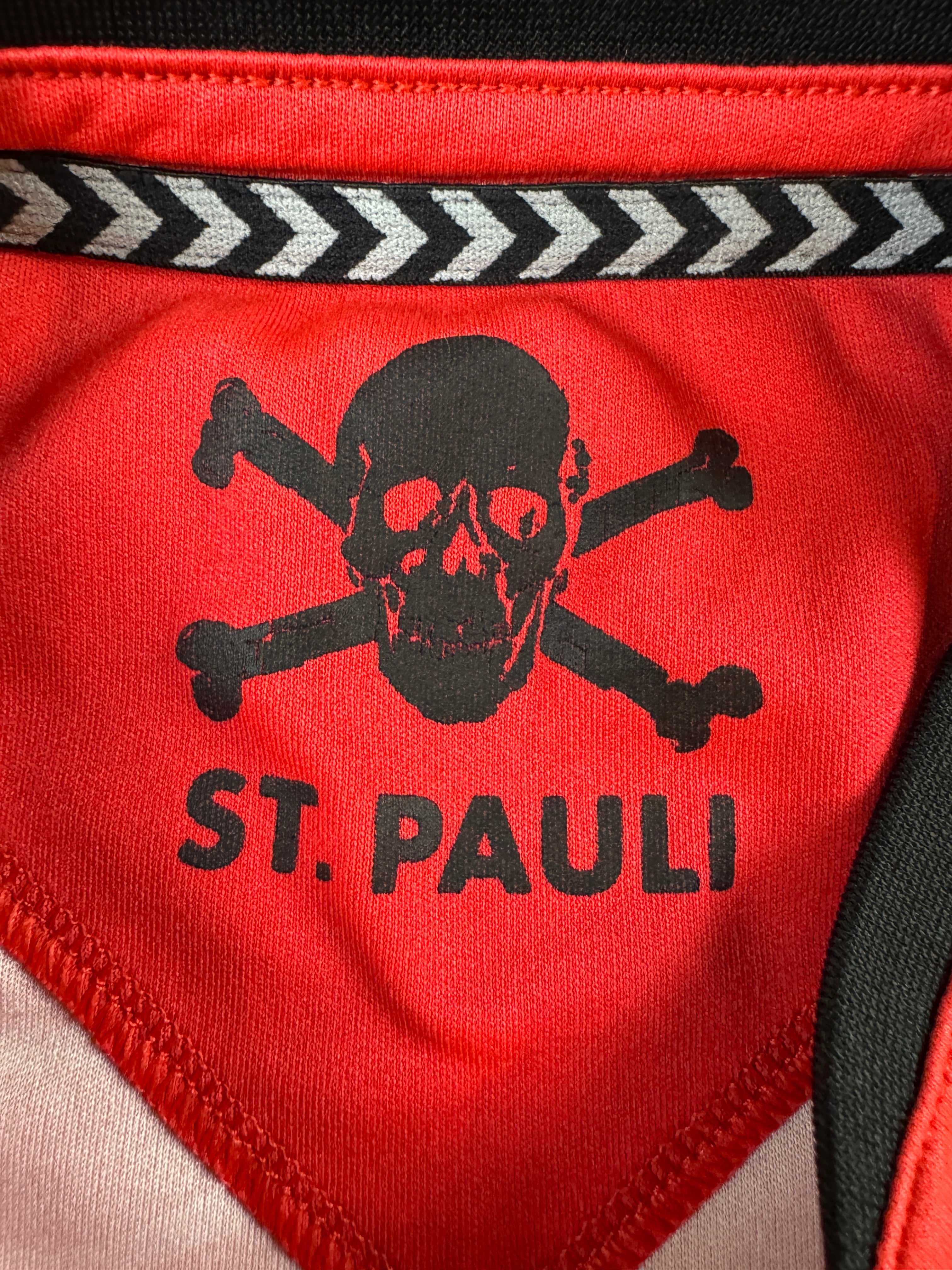 Hummel Trikot St. Pauli 2015/16 Congstar Rot Schwarz S-M