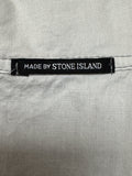 Stone Island Pulli/Longsleeve Mit Kragen Und Knopfleiste Baumwolle & Leinen Made In Italy Hellgrau XXXL