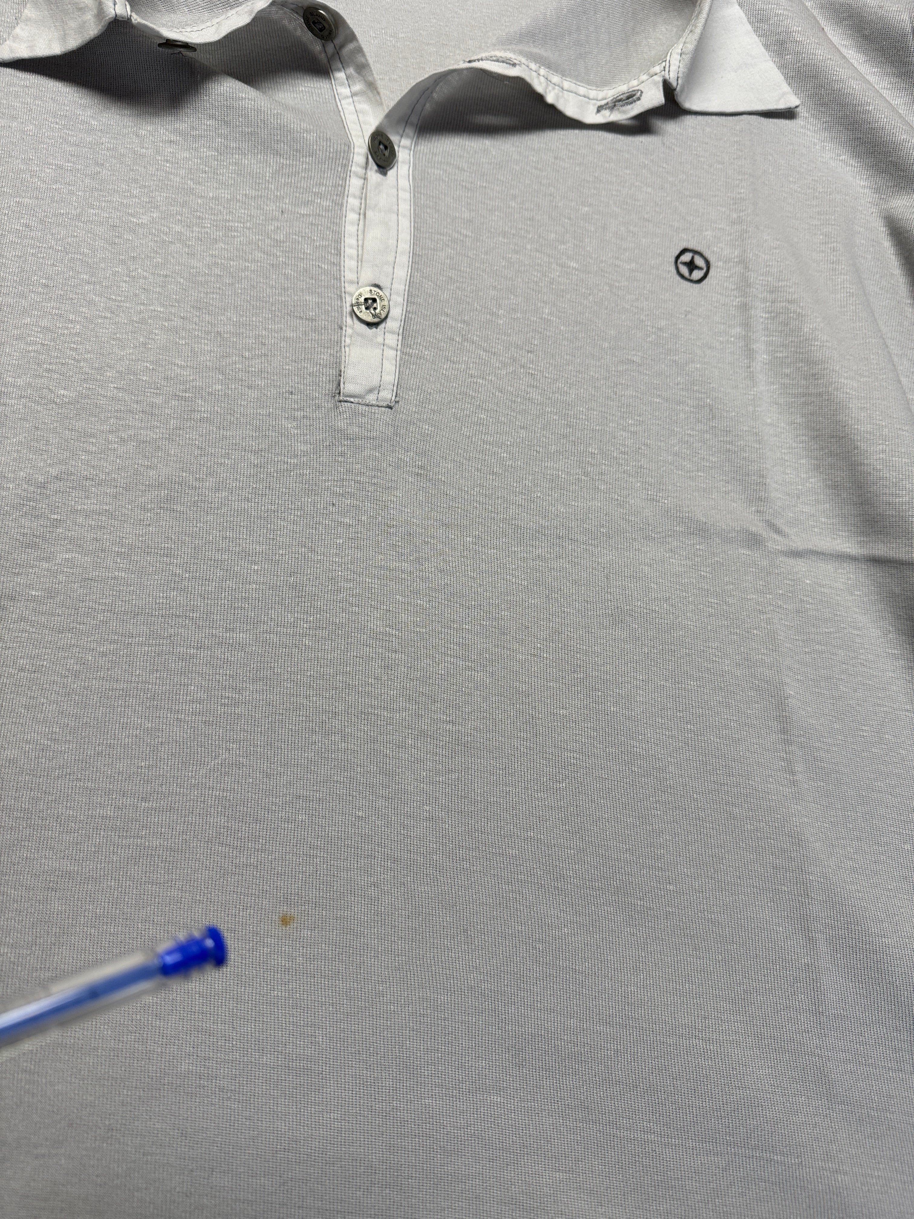 Stone Island Pulli/Longsleeve Mit Kragen Und Knopfleiste Baumwolle & Leinen Made In Italy Hellgrau XXXL (Kopie)