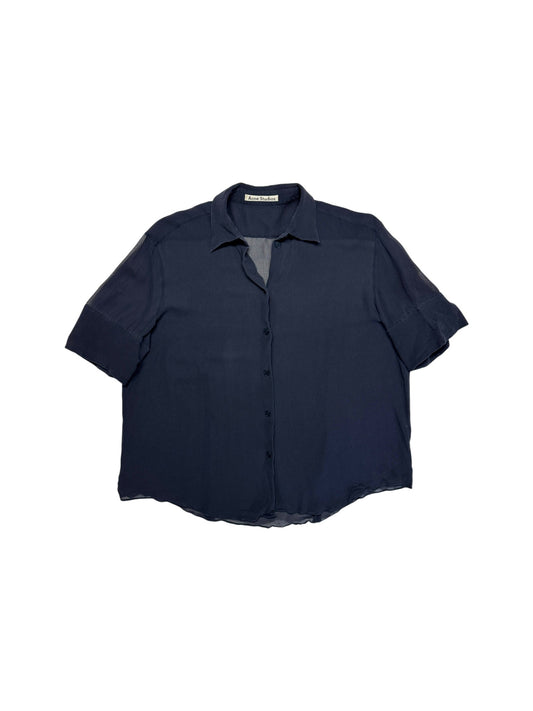 00s Acne Seethrough Top Schwarz M-L