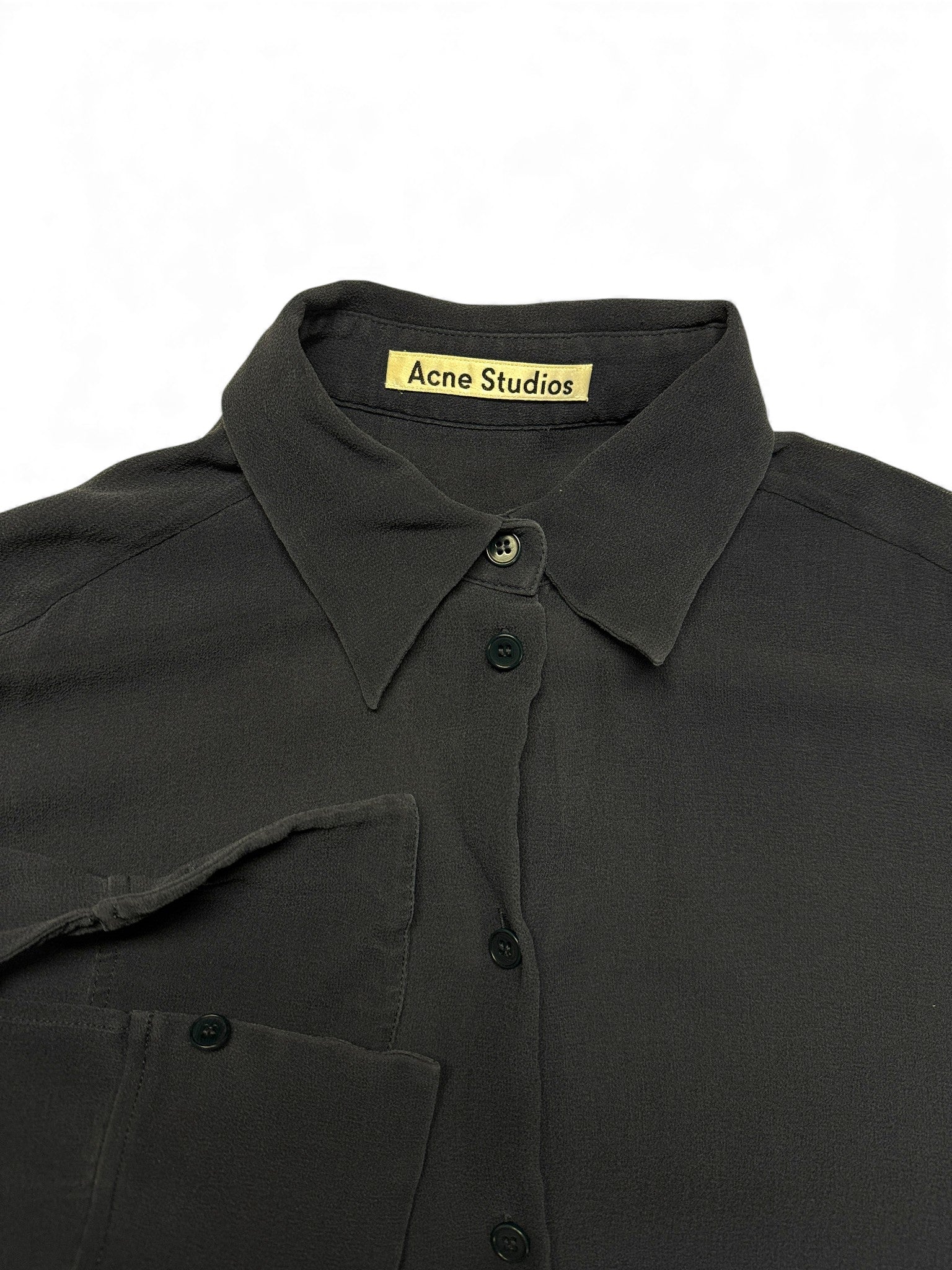 00s Acne Seethrough Top Schwarz M-L