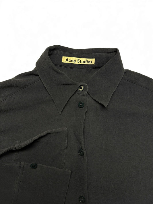 00s Acne Seethrough Top Schwarz M-L