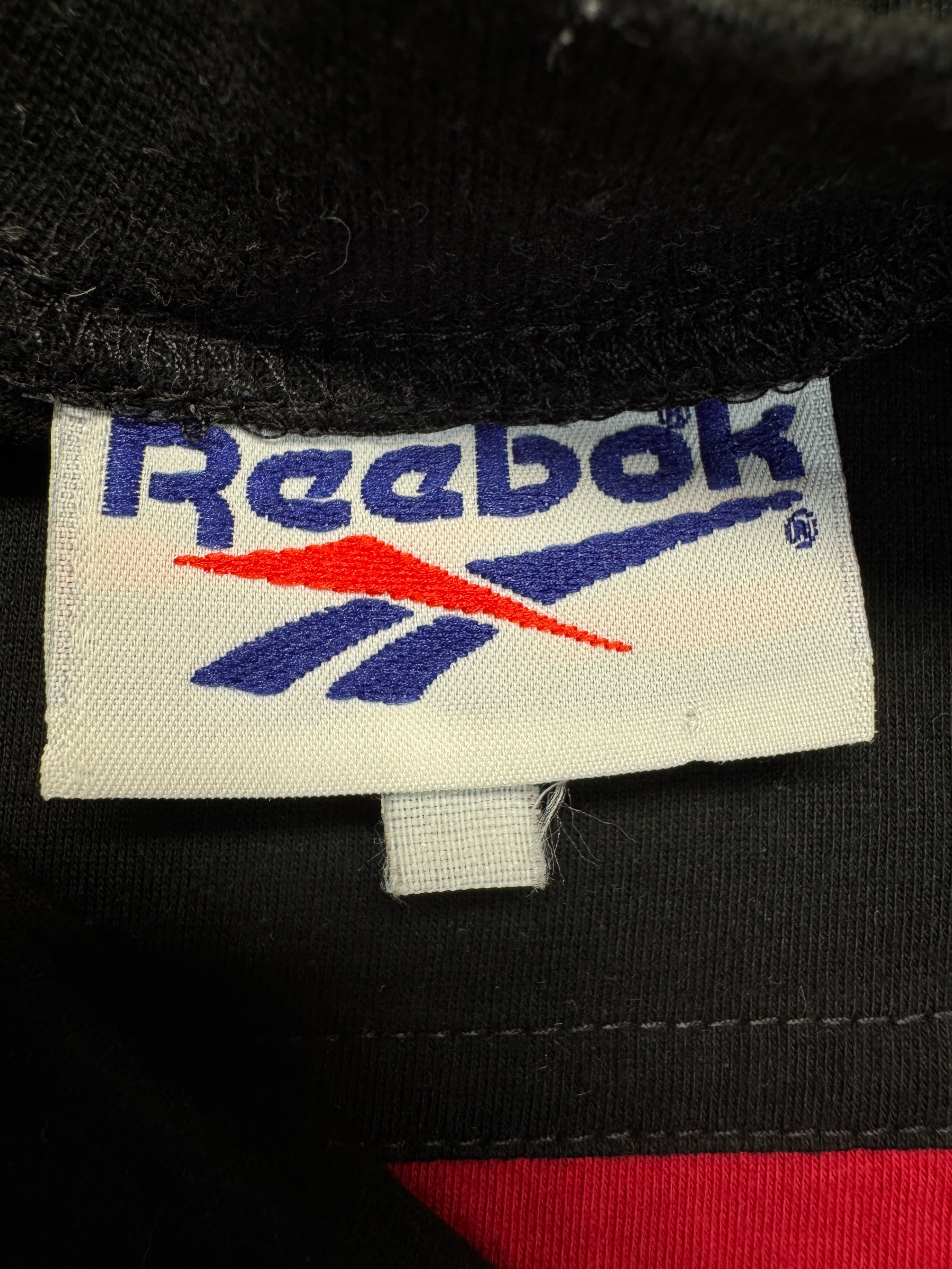 90s Reebok Colorblocked Shirt Rot Schwarz Grün