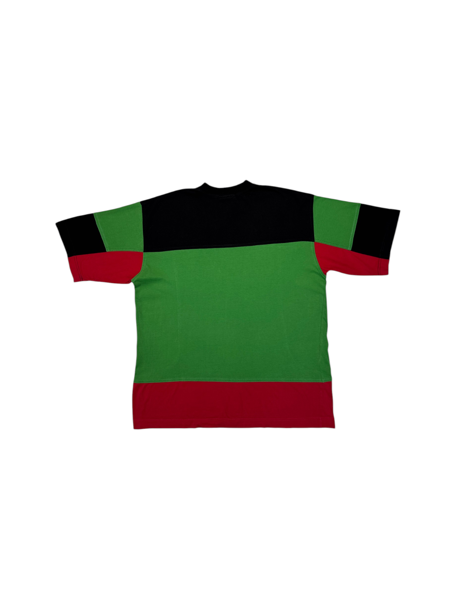 90s Reebok Colorblocked Shirt Rot Schwarz Grün