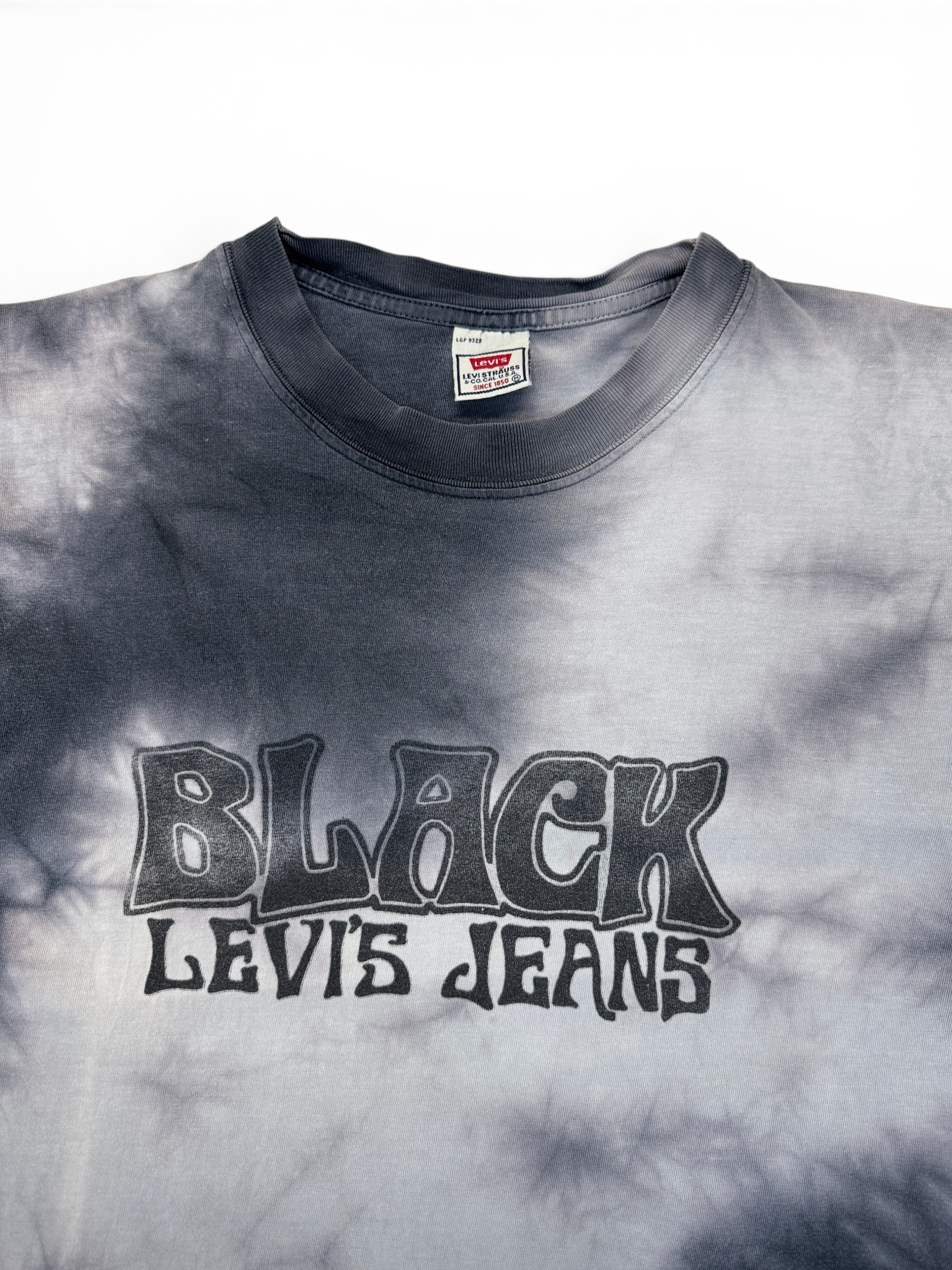90s Levis Tie Dye Shirt "Black Levis Jeans" Schwarz Grau