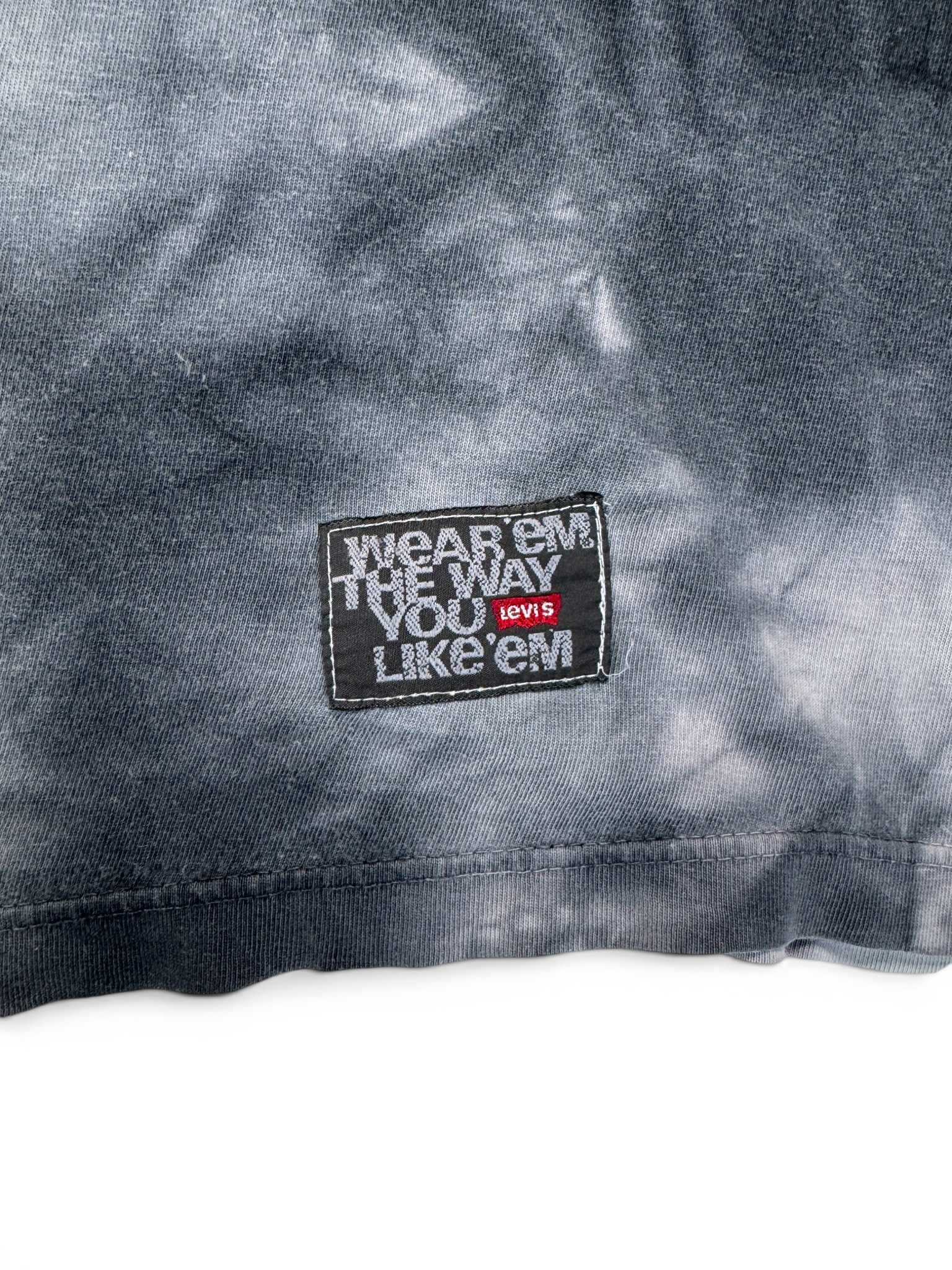 90s Levis Tie Dye Shirt "Black Levis Jeans" Schwarz Grau