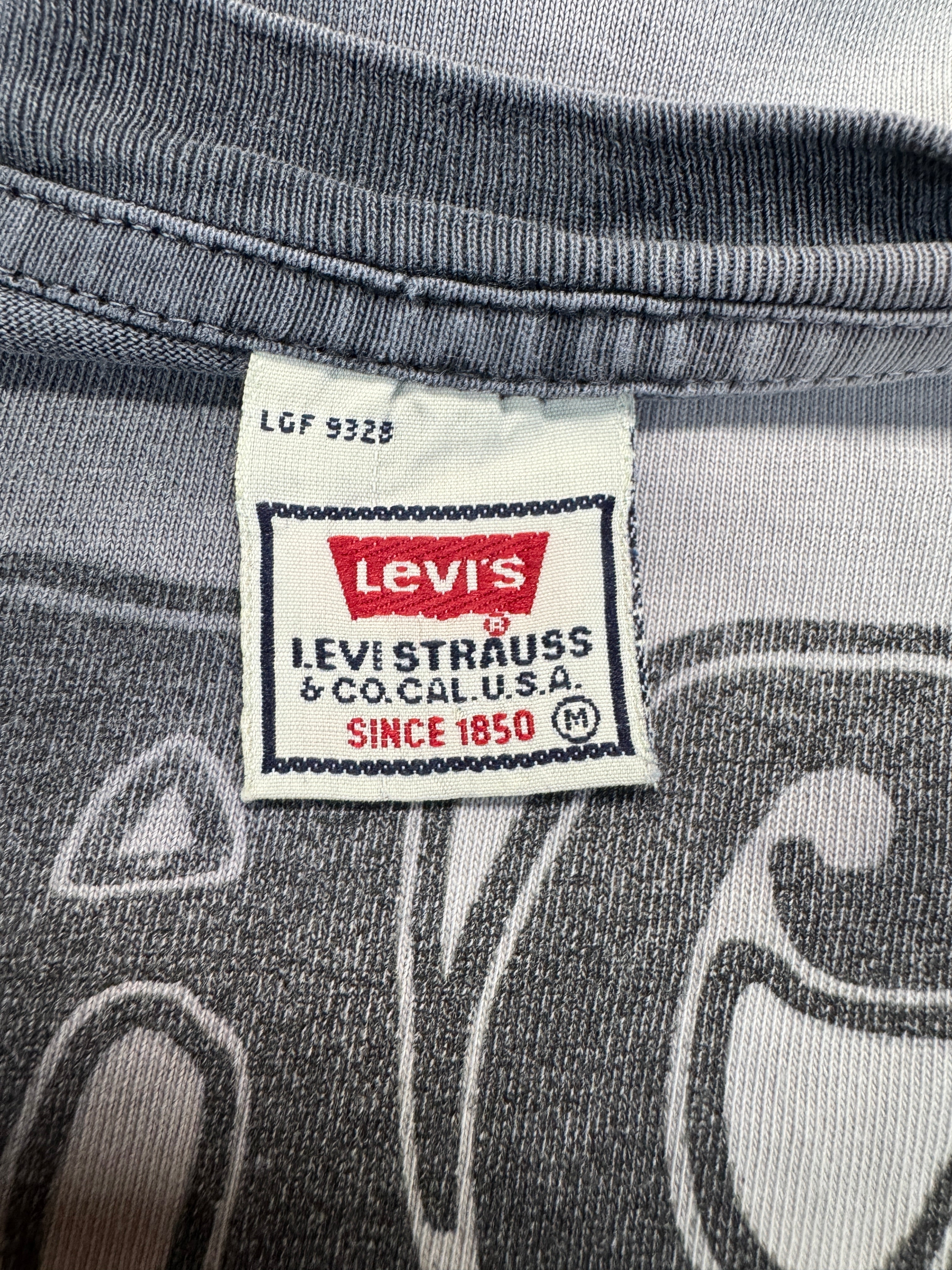 90s Levis Tie Dye Shirt "Black Levis Jeans" Schwarz Grau