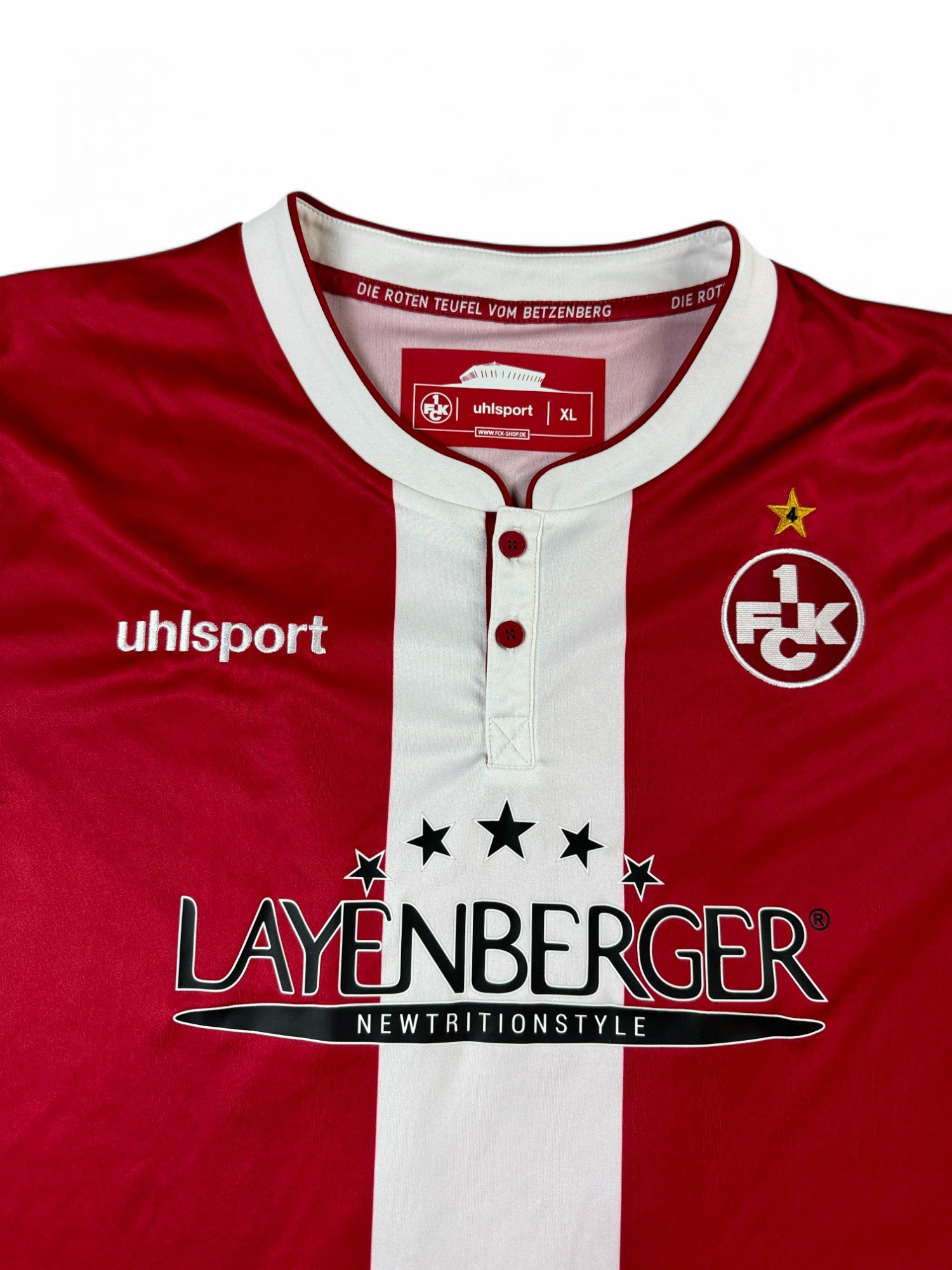 Uhlsport Trikot 1. FC Kaiserslautern 2023/24 #17 Hemlein 3. Liga Layenberger Rot Weiß XL