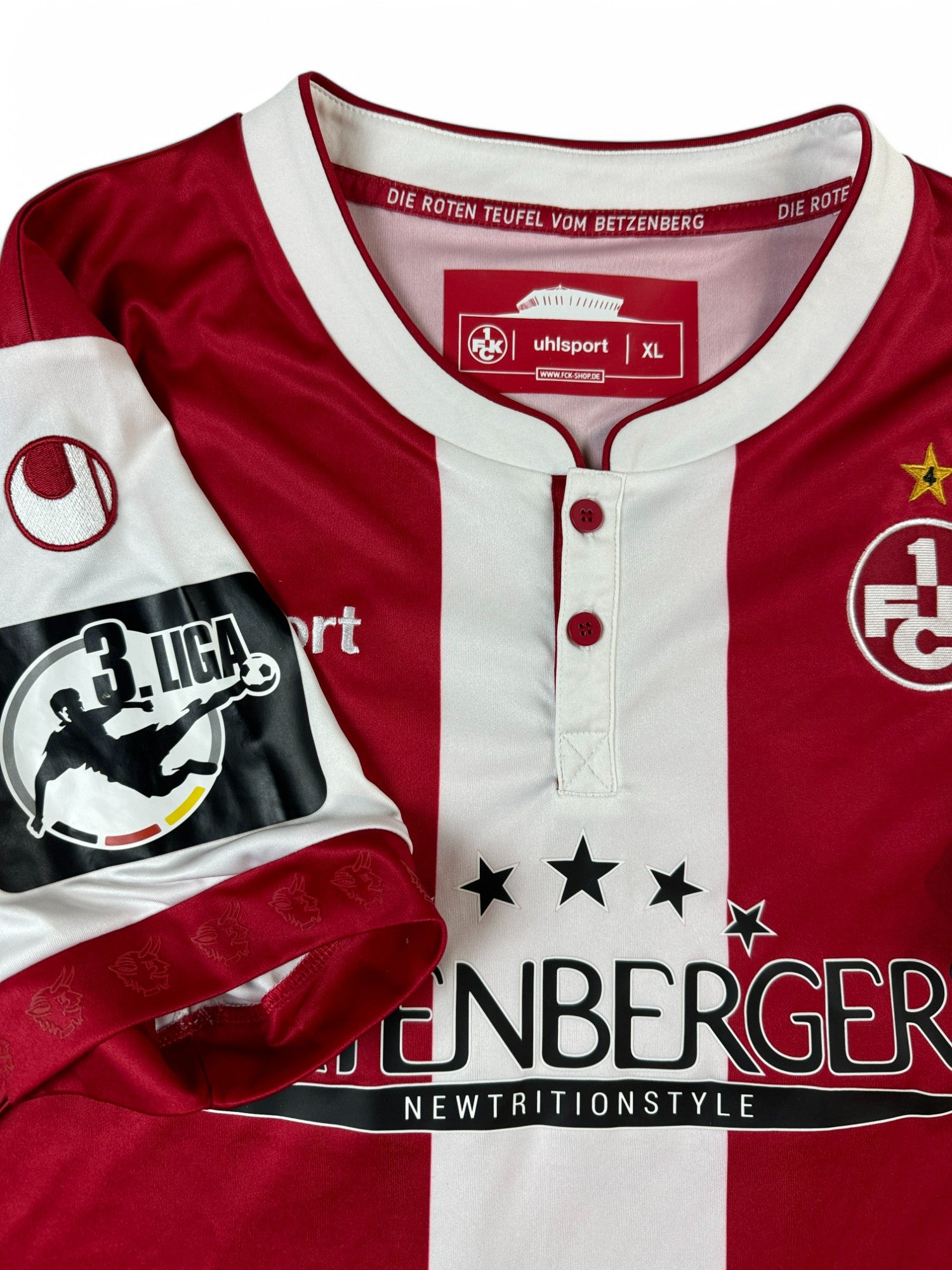 Uhlsport Trikot 1. FC Kaiserslautern 2023/24 #17 Hemlein 3. Liga Layenberger Rot Weiß XL