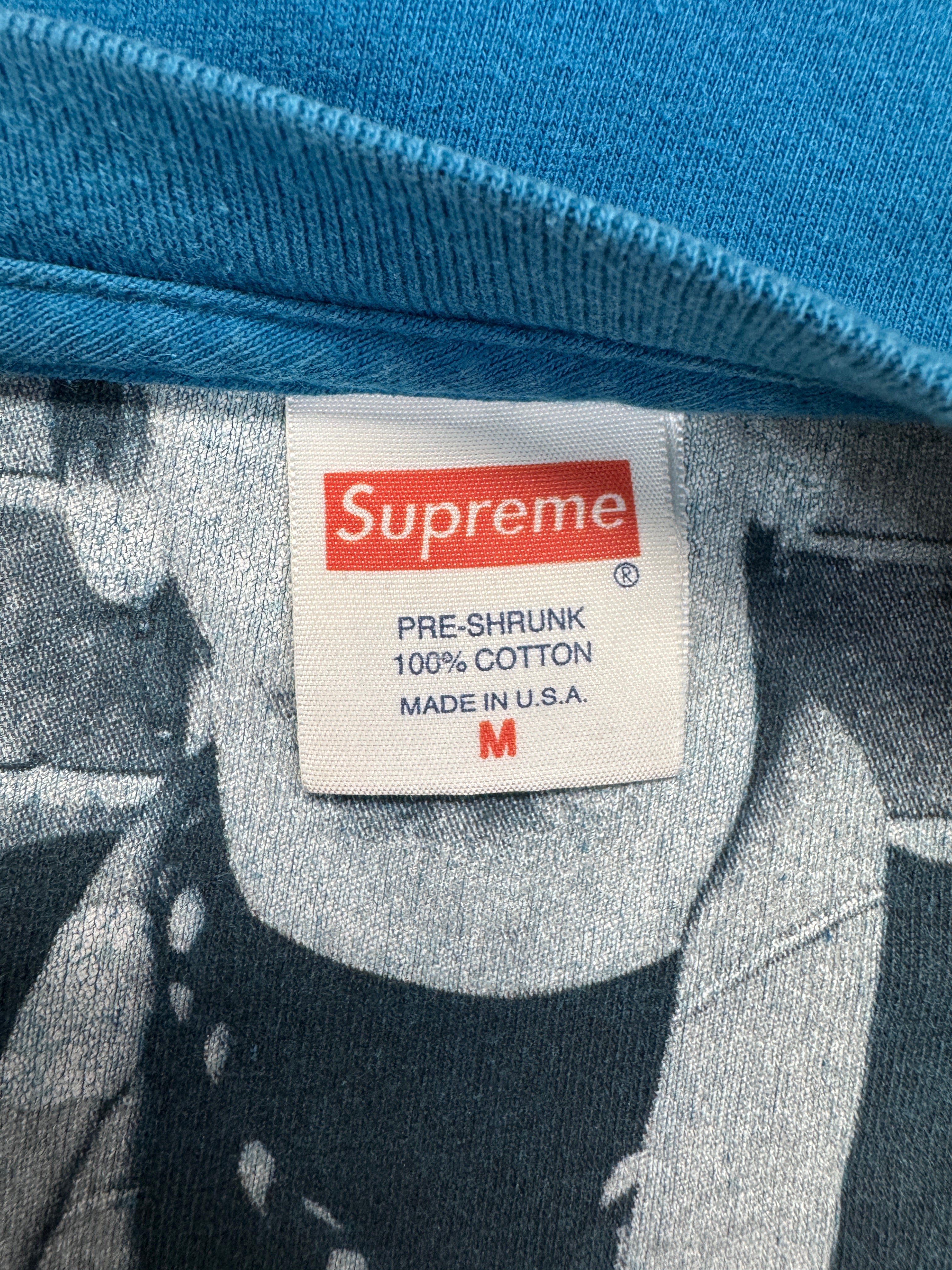 FW2013 Supreme Shirt Shane MacGowan Photo Blau