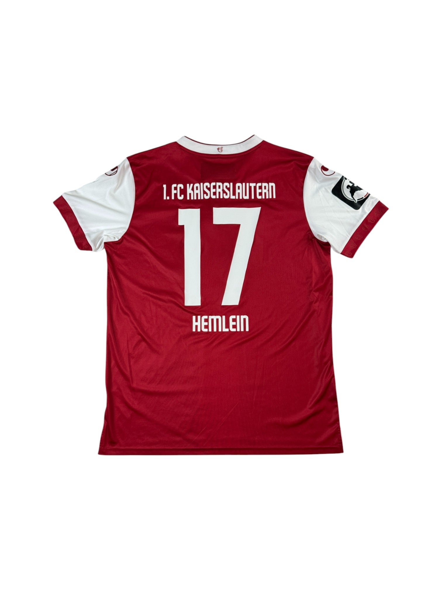 Uhlsport Trikot 1. FC Kaiserslautern 2023/24 #17 Hemlein 3. Liga Layenberger Rot Weiß XL