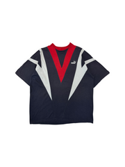 90s Puma Shirt Dunkelblau Rot
