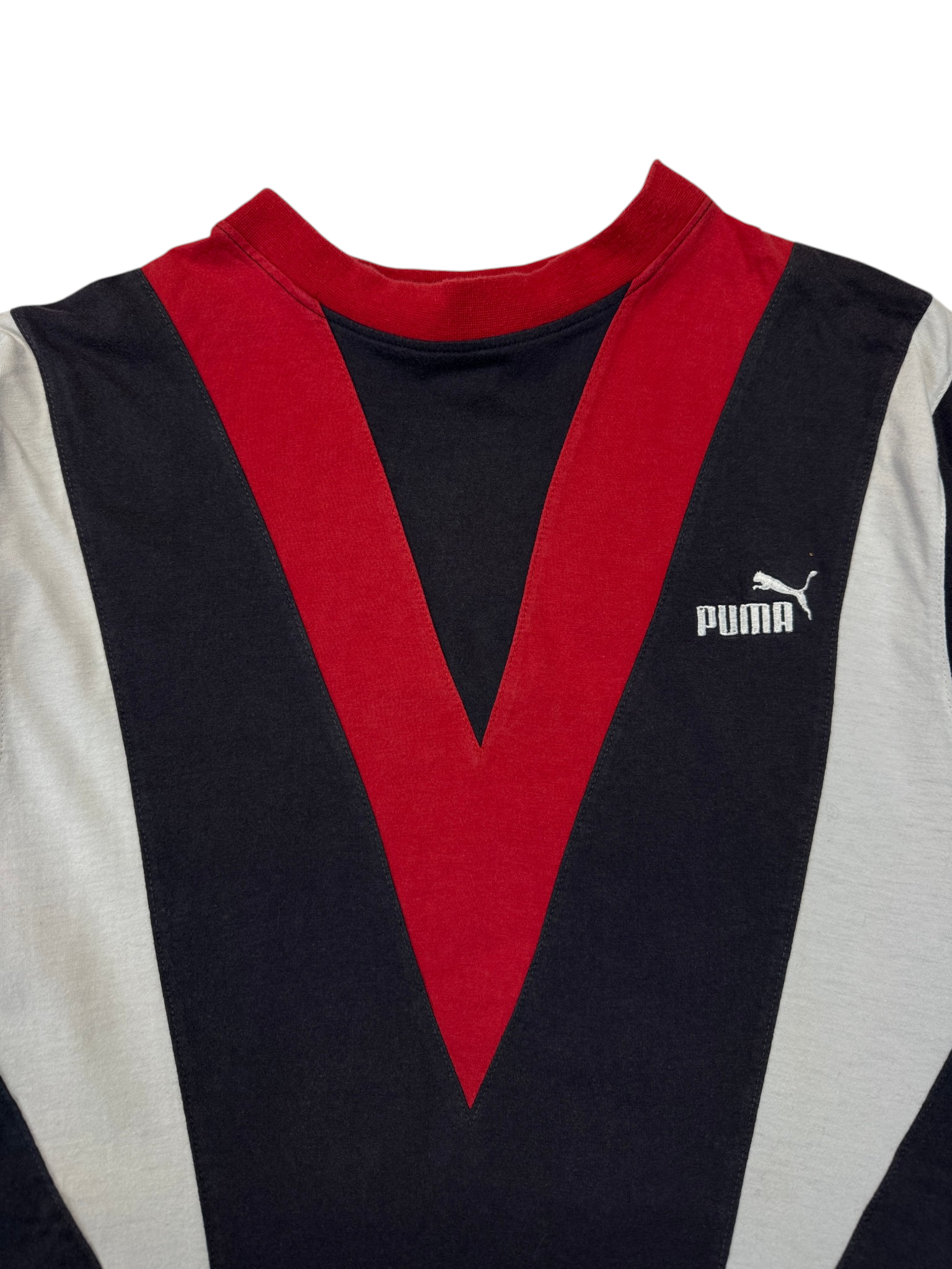 90s Puma Shirt Dunkelblau Rot