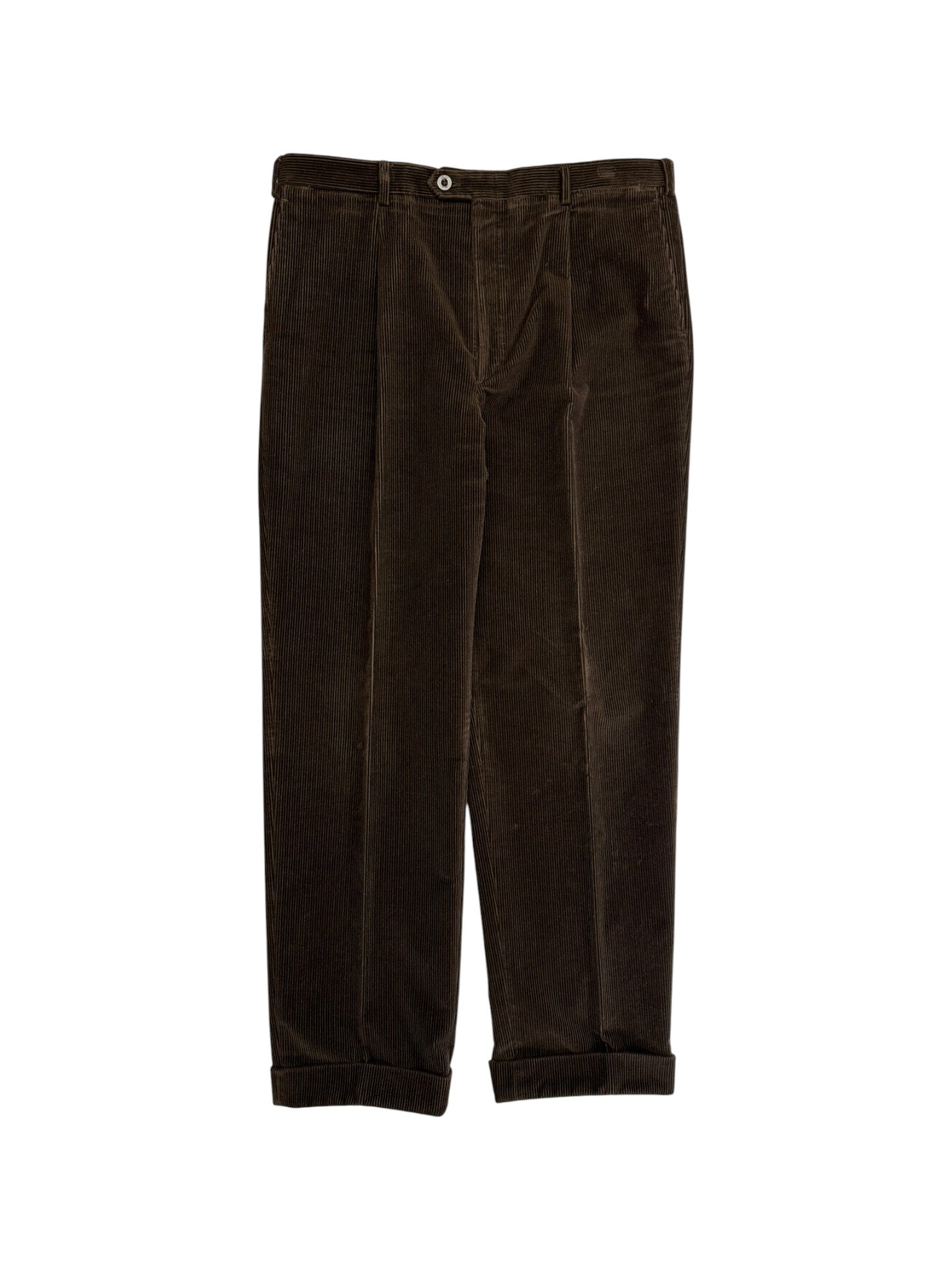 90s Brioni Cordhose "Cortina" By Selbach Dunkelbraun 55L XXL