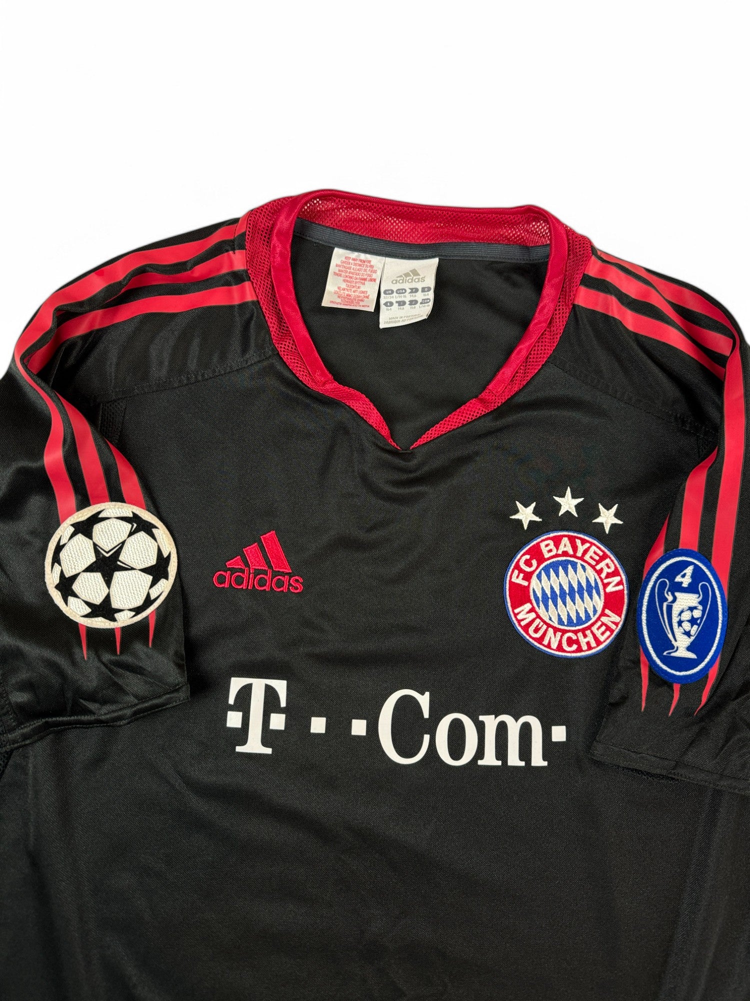 Adidas Trikot FC Bayern 2004/05 Champions League Schwarz Rot Kinder 164