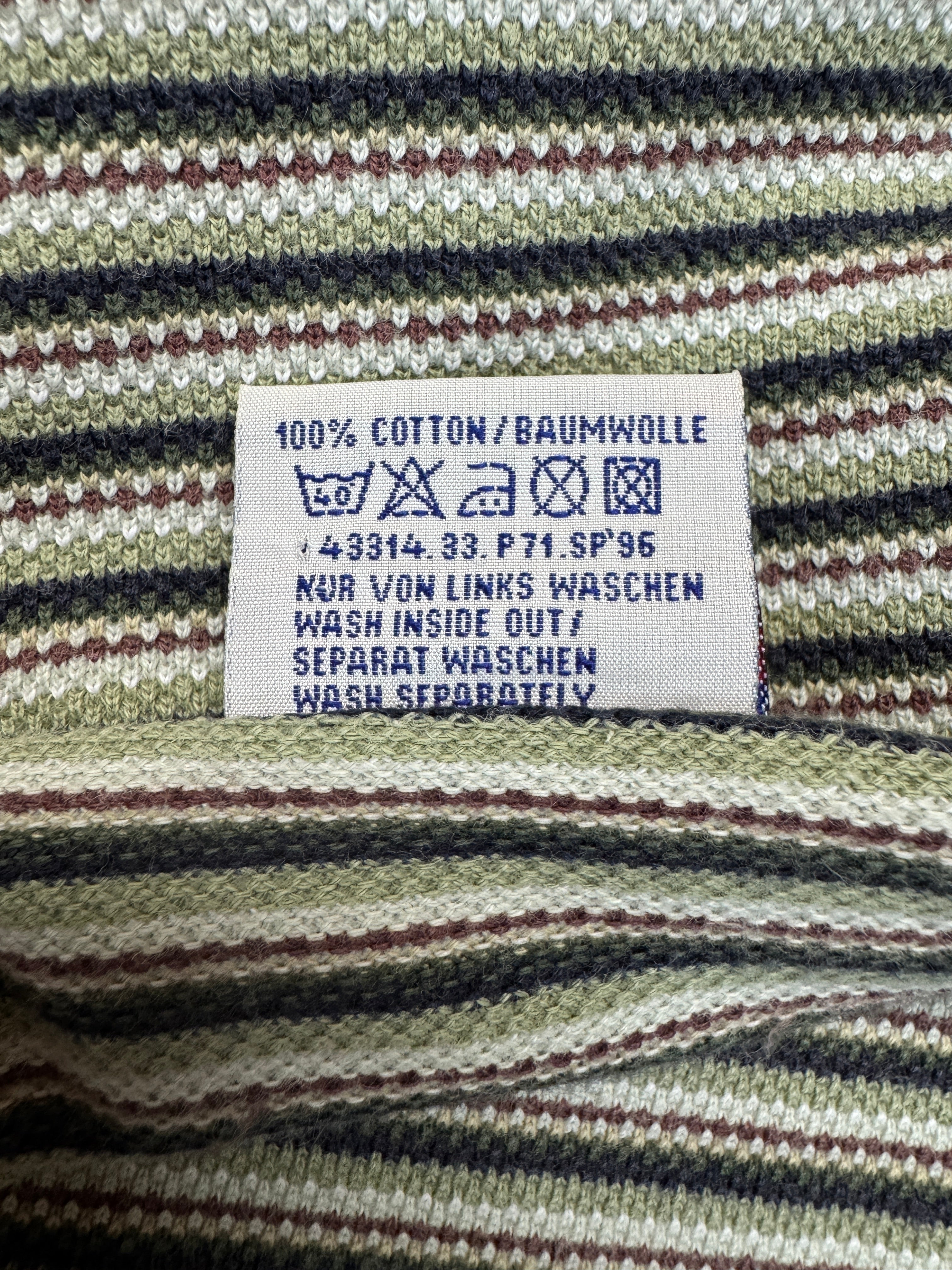 90s Striped Levis Shirt Khaki Grün
