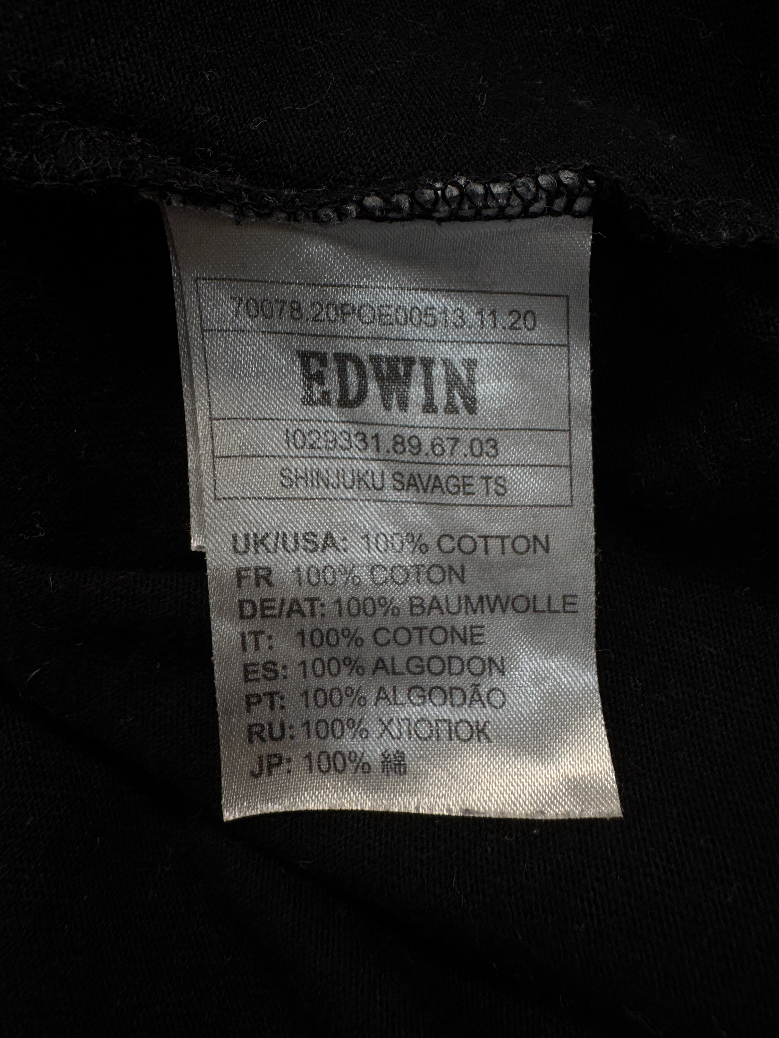 2010s Edwin Shirt Shinjuku Savage Schwarz