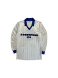 70s Rohasport Langarm Trikot "Frostfood Kg" #5 Pinstripes Made In West Germany Weiß L