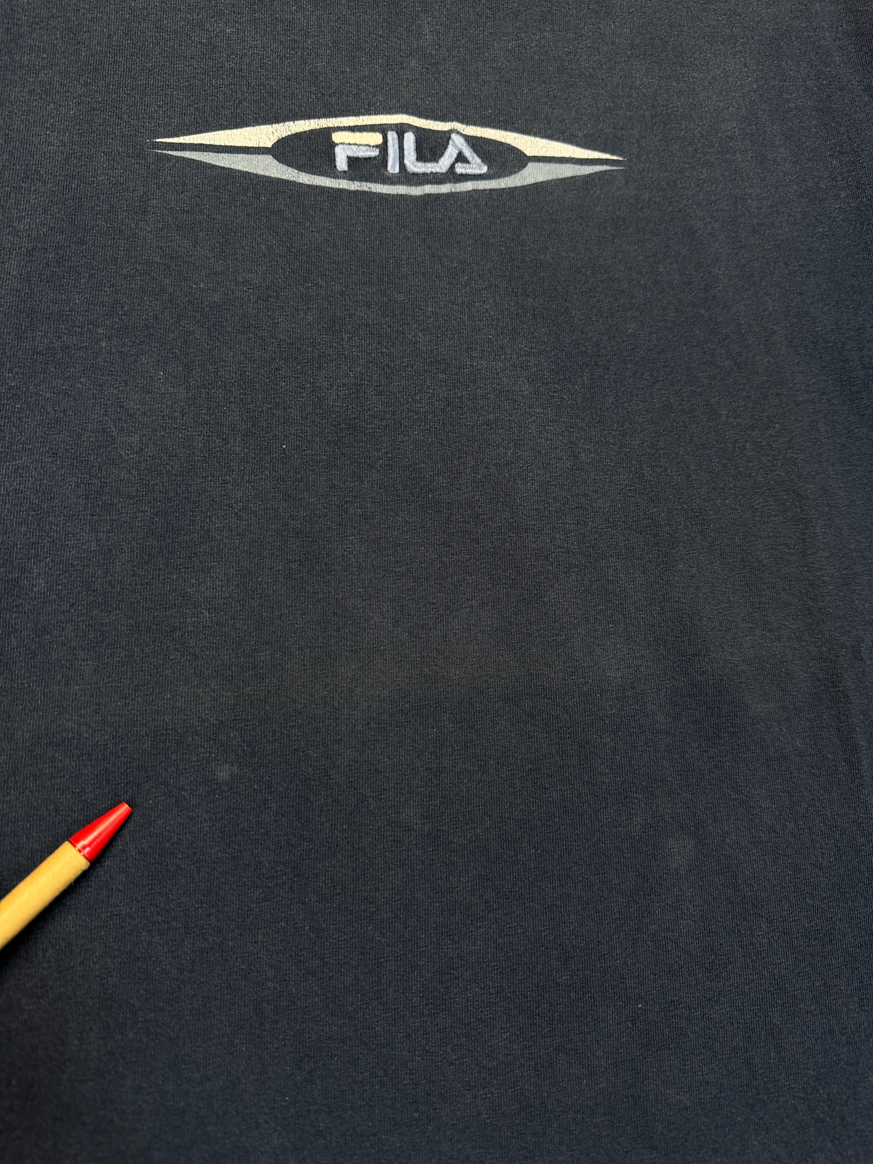 90s Fila Logo Shirt Made In USA Dunkelblau