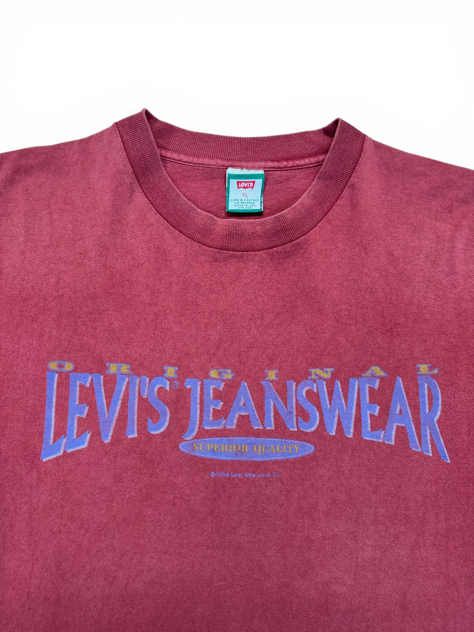 90s Levis Shirt 'Jeanswear' Made In USA Single Stitch Rot