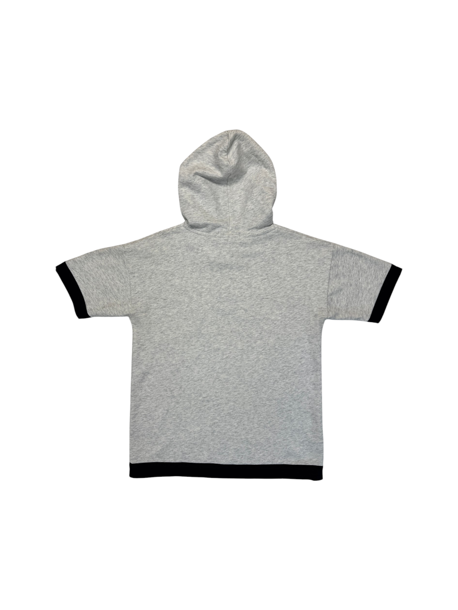 00s Fred Perry Damen Kurzarm Hoodie Grau