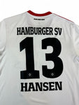 Adidas Trikot HSV 2017/18 #13 Hansen Fly Emirates Weiß Rot L