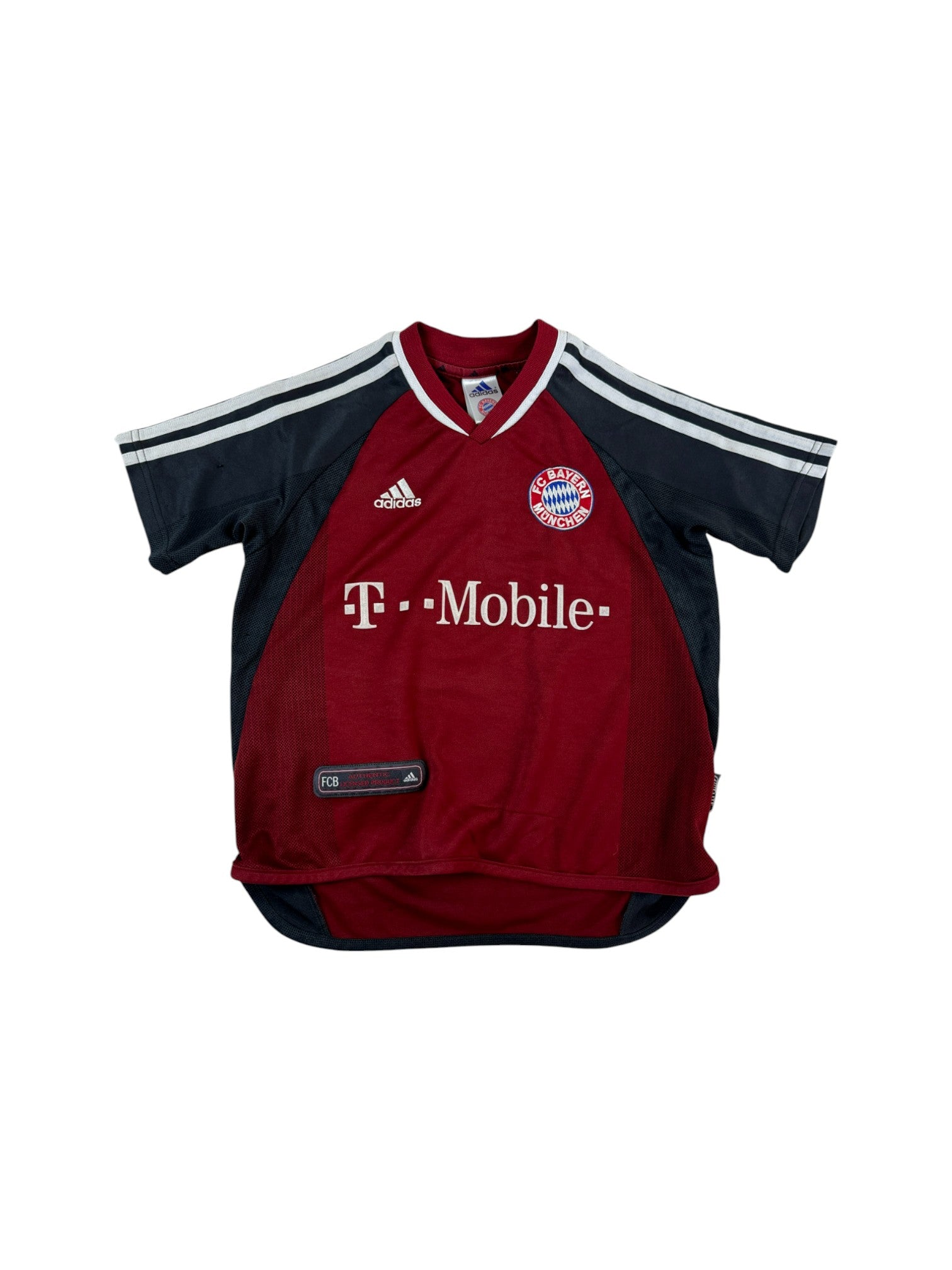 Adidas Trikots FC Bayern München 2002 T Mobile Rot Grau Kinder 128