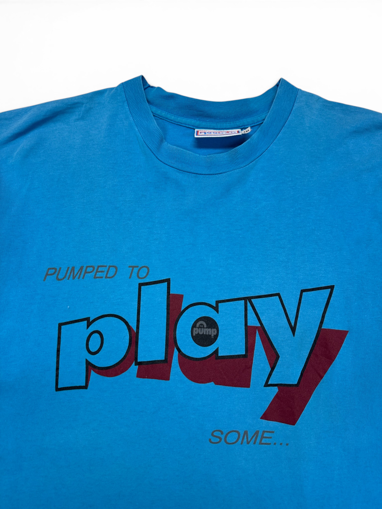 90s Reebok Shirt "Play some Hoop" Single Stitch Blau