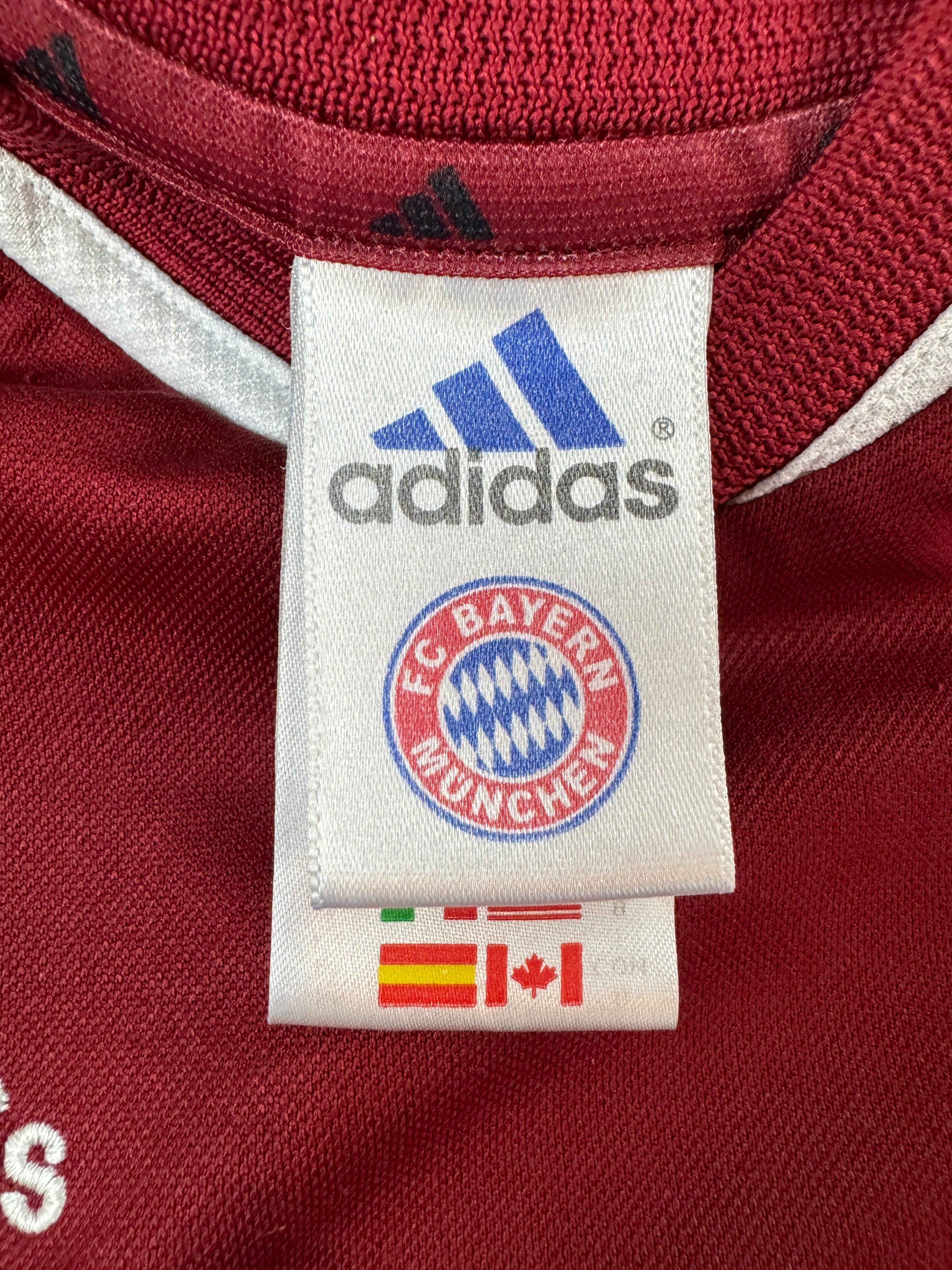 Adidas Trikots FC Bayern München 2002 T Mobile Rot Grau Kinder 128