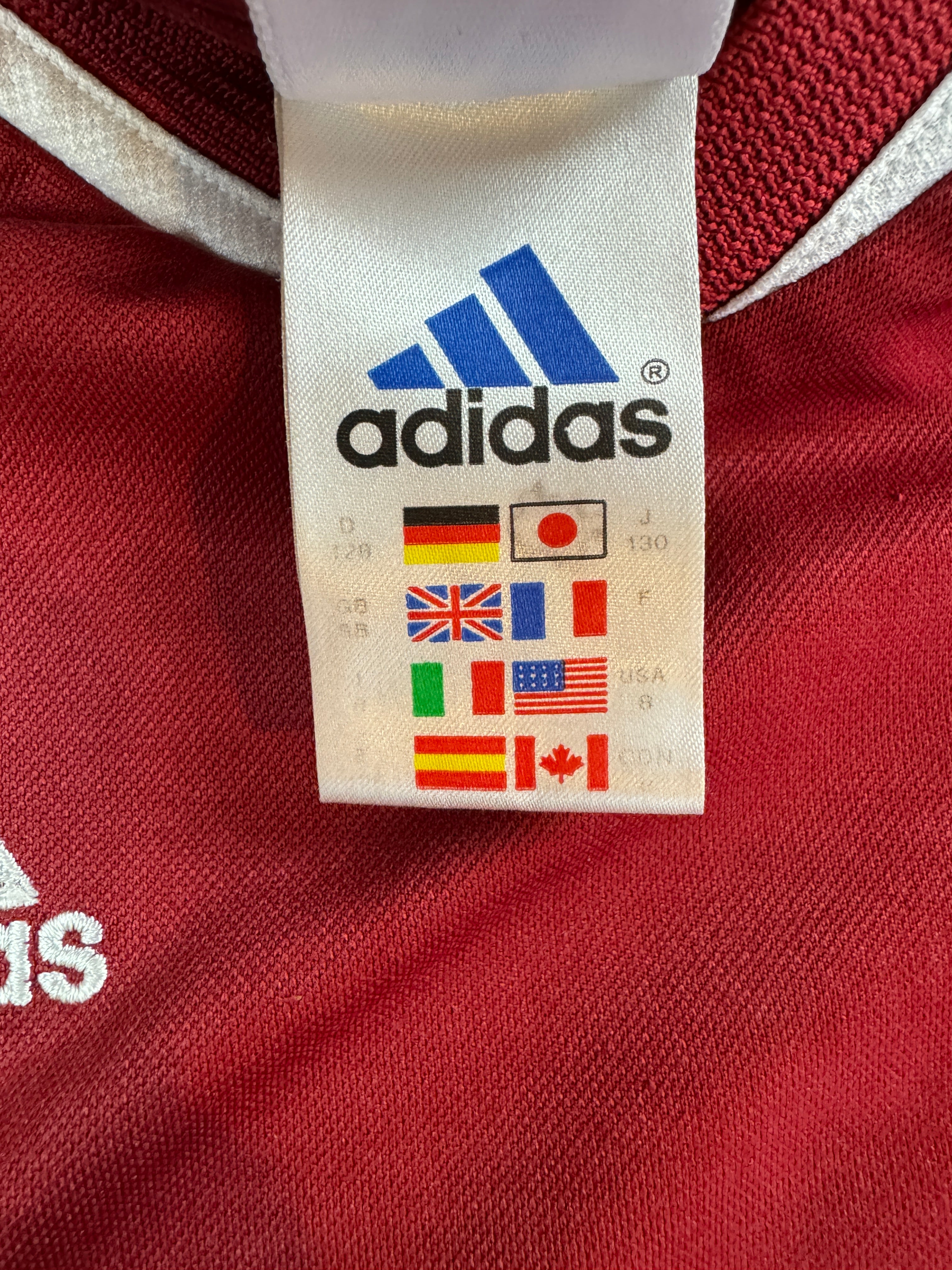 Adidas Trikots FC Bayern München 2002 T Mobile Rot Grau Kinder 128