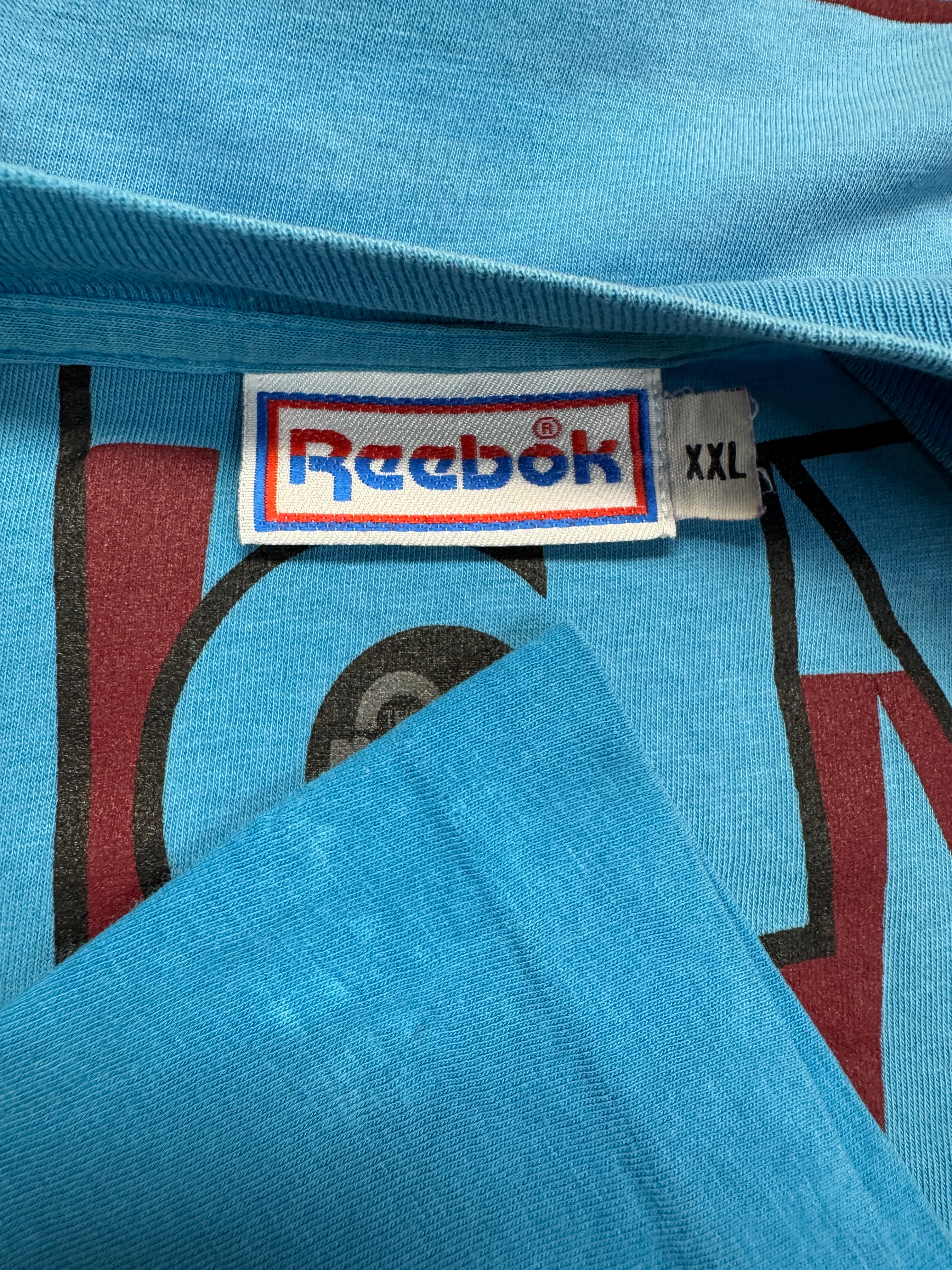 90s Reebok Shirt "Play some Hoop" Single Stitch Blau