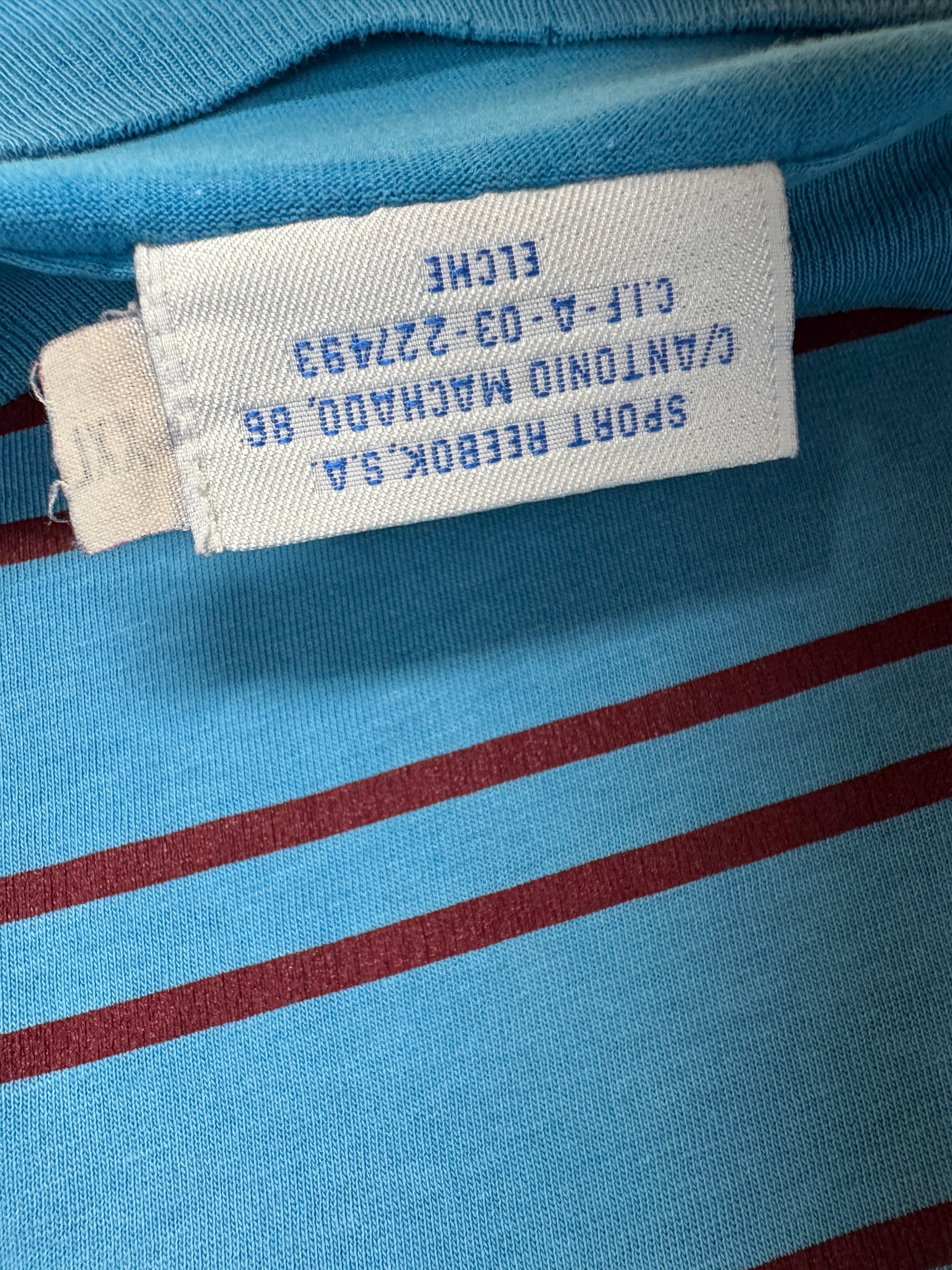 90s Reebok Shirt "Play some Hoop" Single Stitch Blau