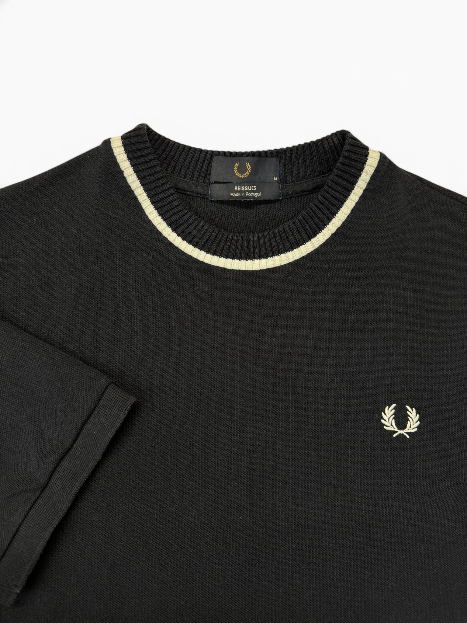 2020s Fred Perry Strickshirt Reissues Schwarz