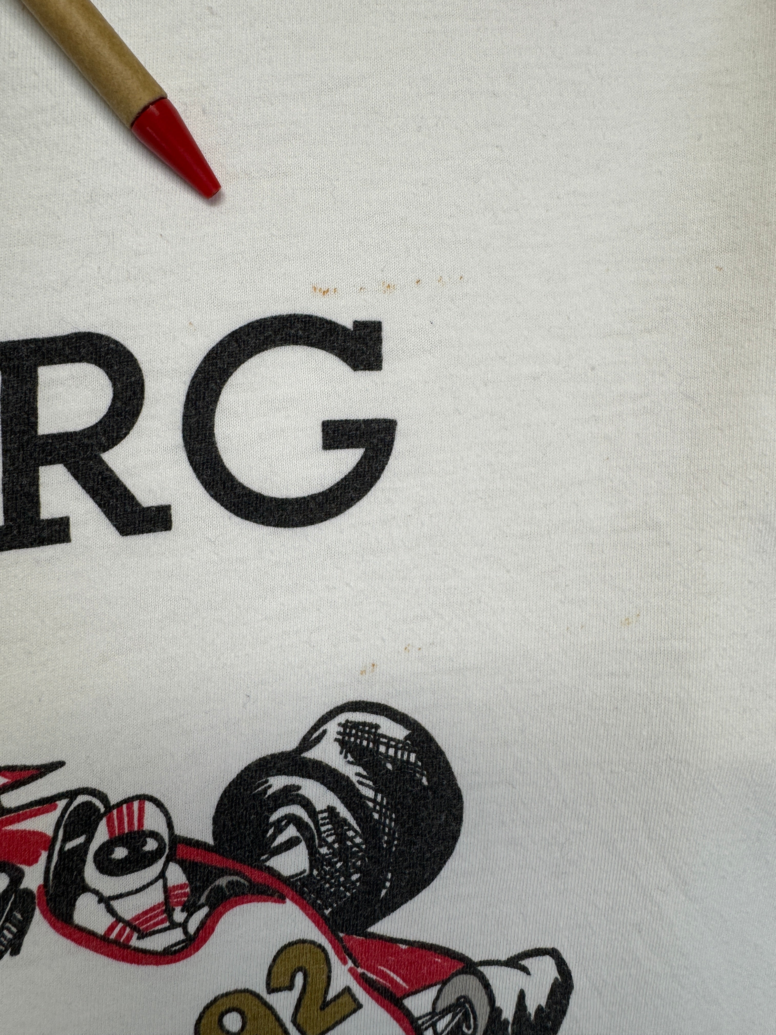 Rare! 90s Iceberg Shirt F1 Grand Prix Single Stitch Weiß