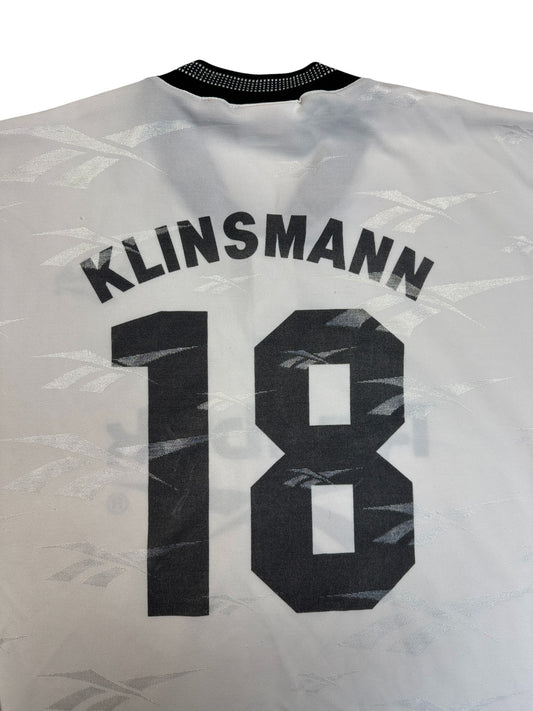 90s Reebok Trikot Langarm #18 Klinsmann Weiß XXL
