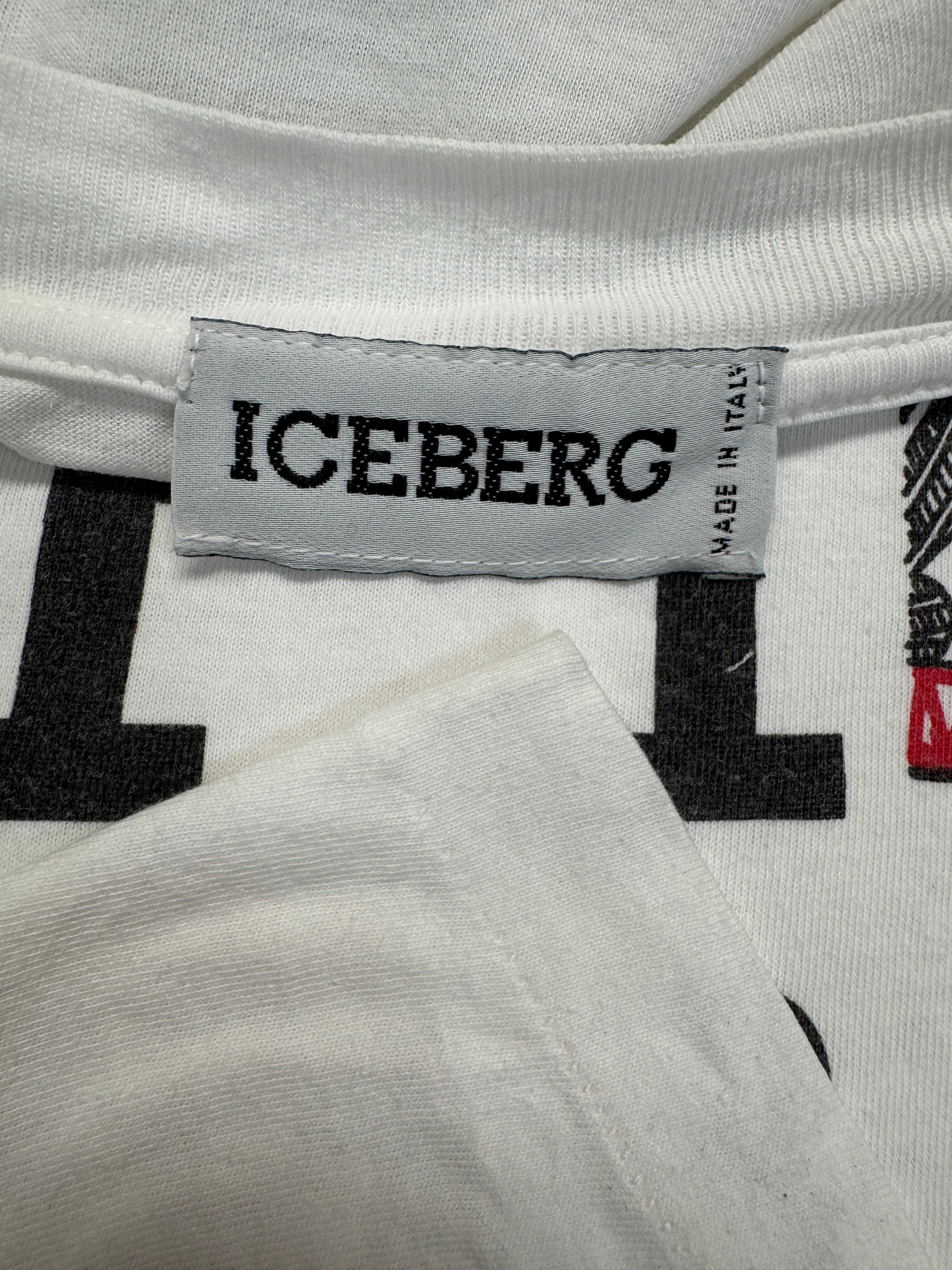 Rare! 90s Iceberg Shirt F1 Grand Prix Single Stitch Weiß