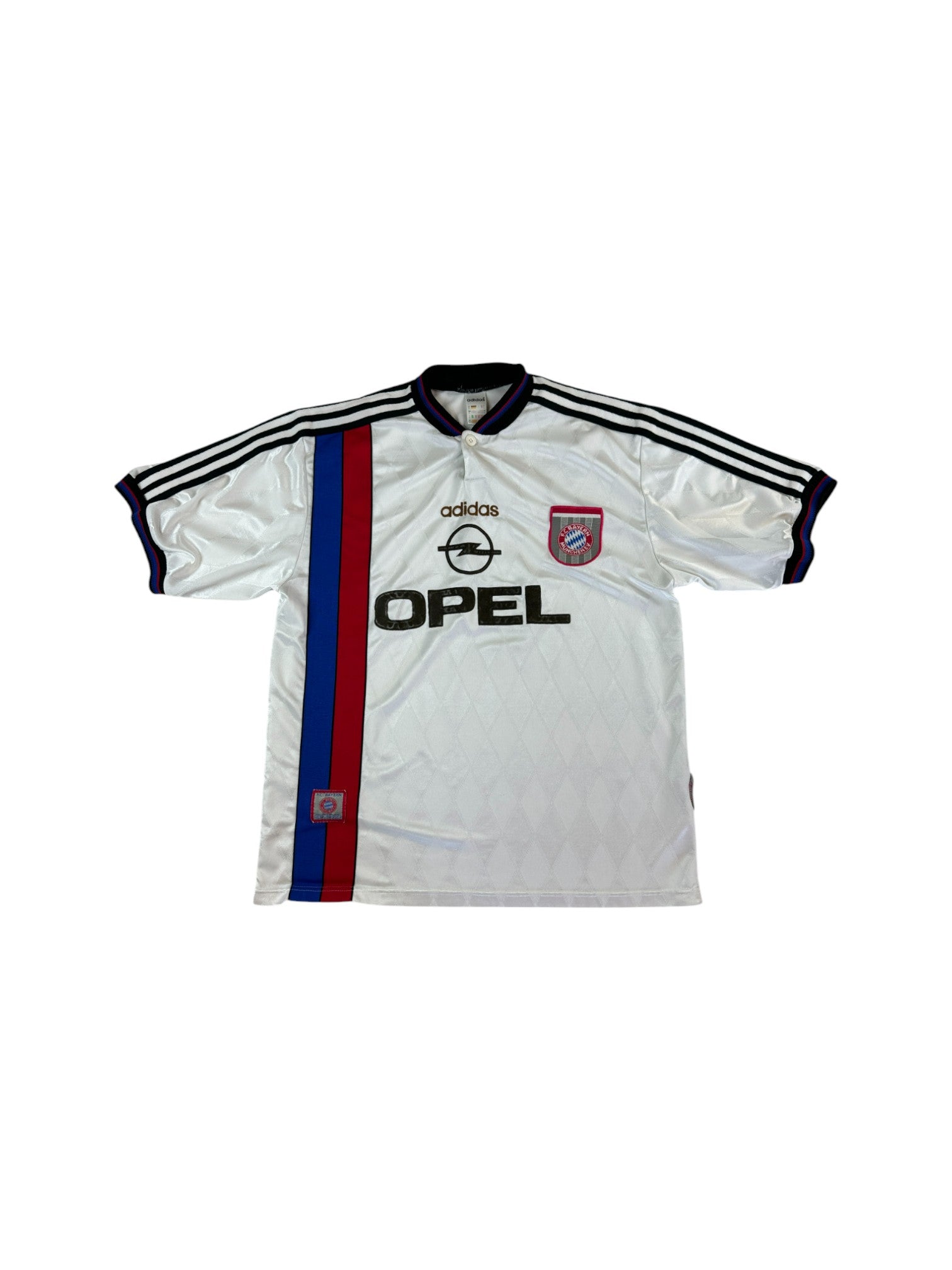 Vintage Adidas Trikot FC Bayern 1996-98 #7 Scholl Opel Weiß L