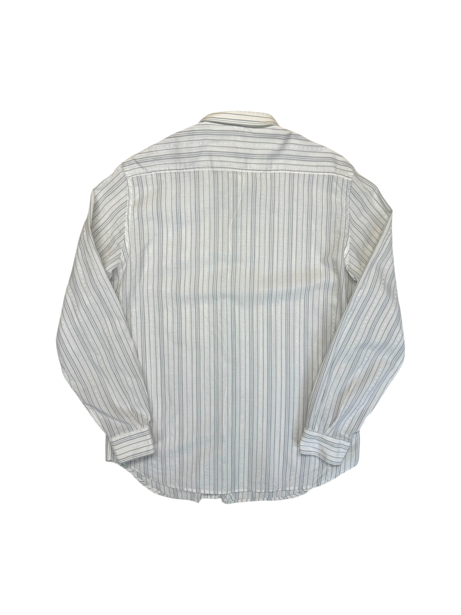 80s Yves Saint Laurent Hemd Made In Italy Gestreift Weiß