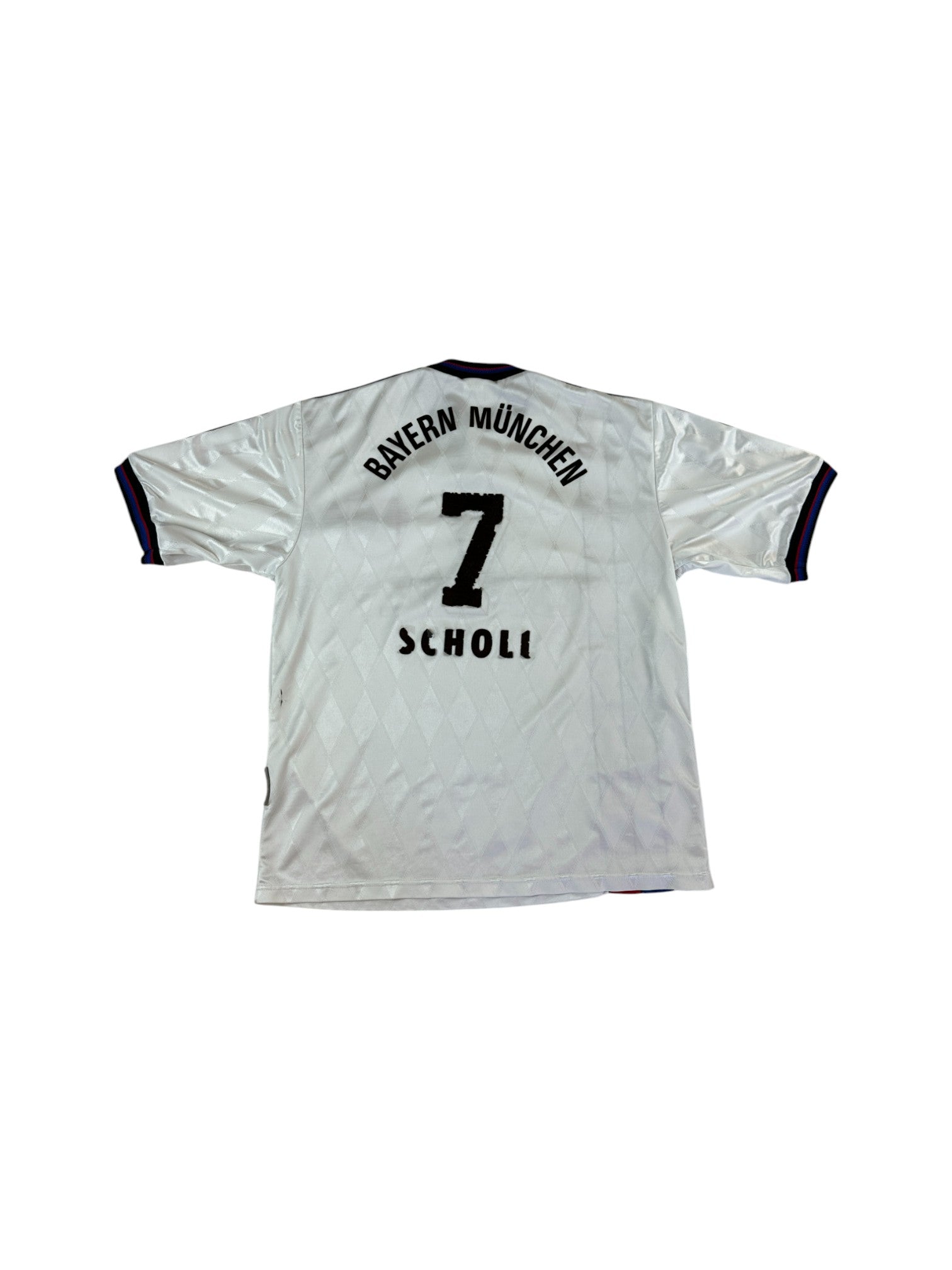 Vintage Adidas Trikot FC Bayern 1996-98 #7 Scholl Opel Weiß L