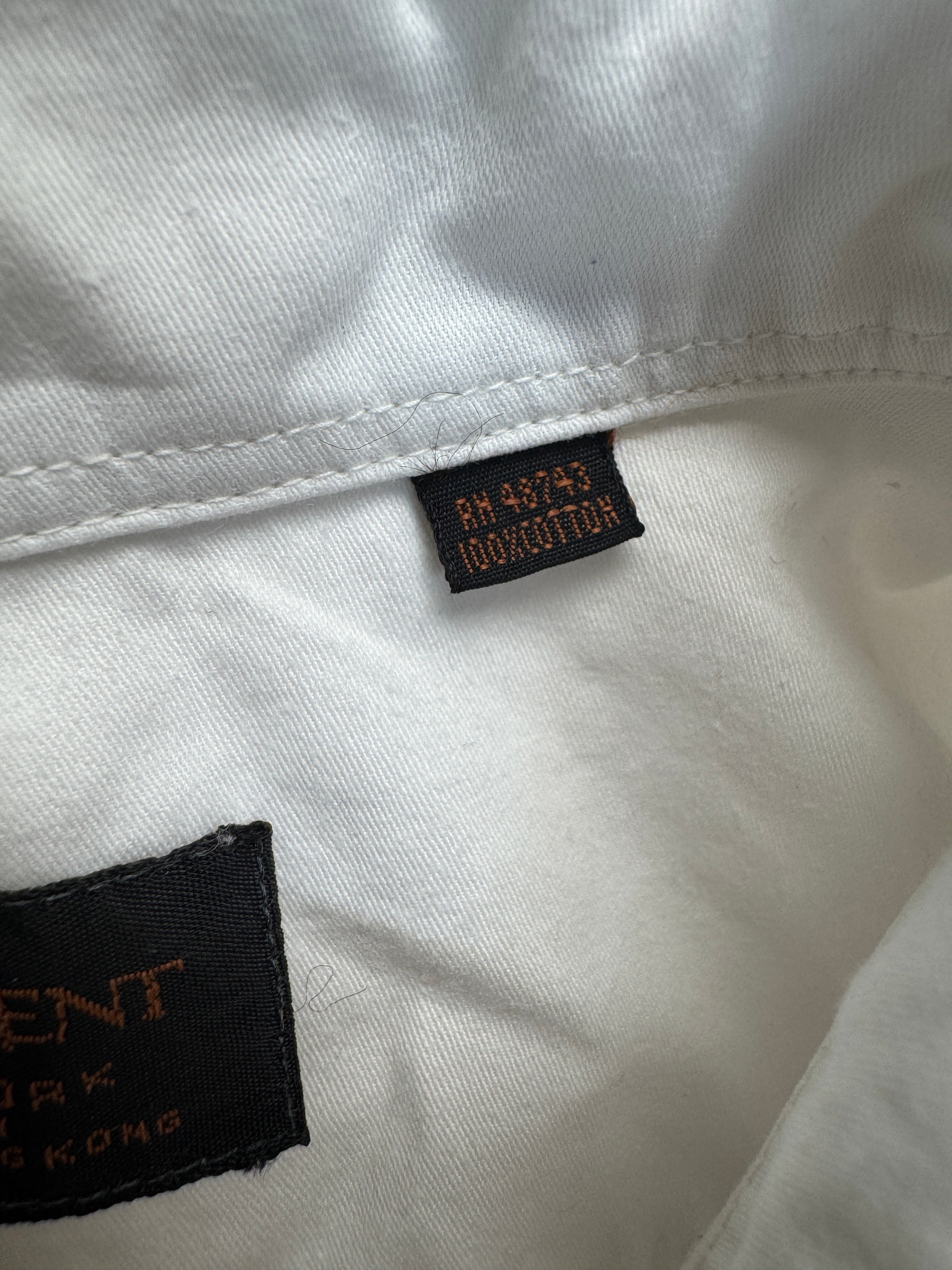 80s Yves Saint Laurent Hemd Flap Pockets Weiß